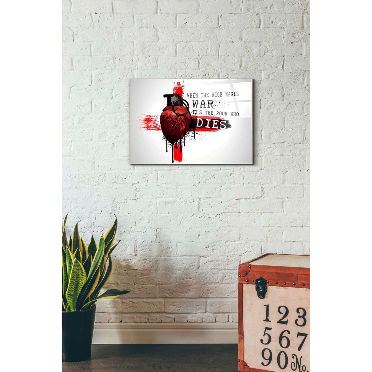 Epic Art 'When The Rich Wages War' by Nicklas Gustafsson, Acrylic Glass Wall Art,16x24
