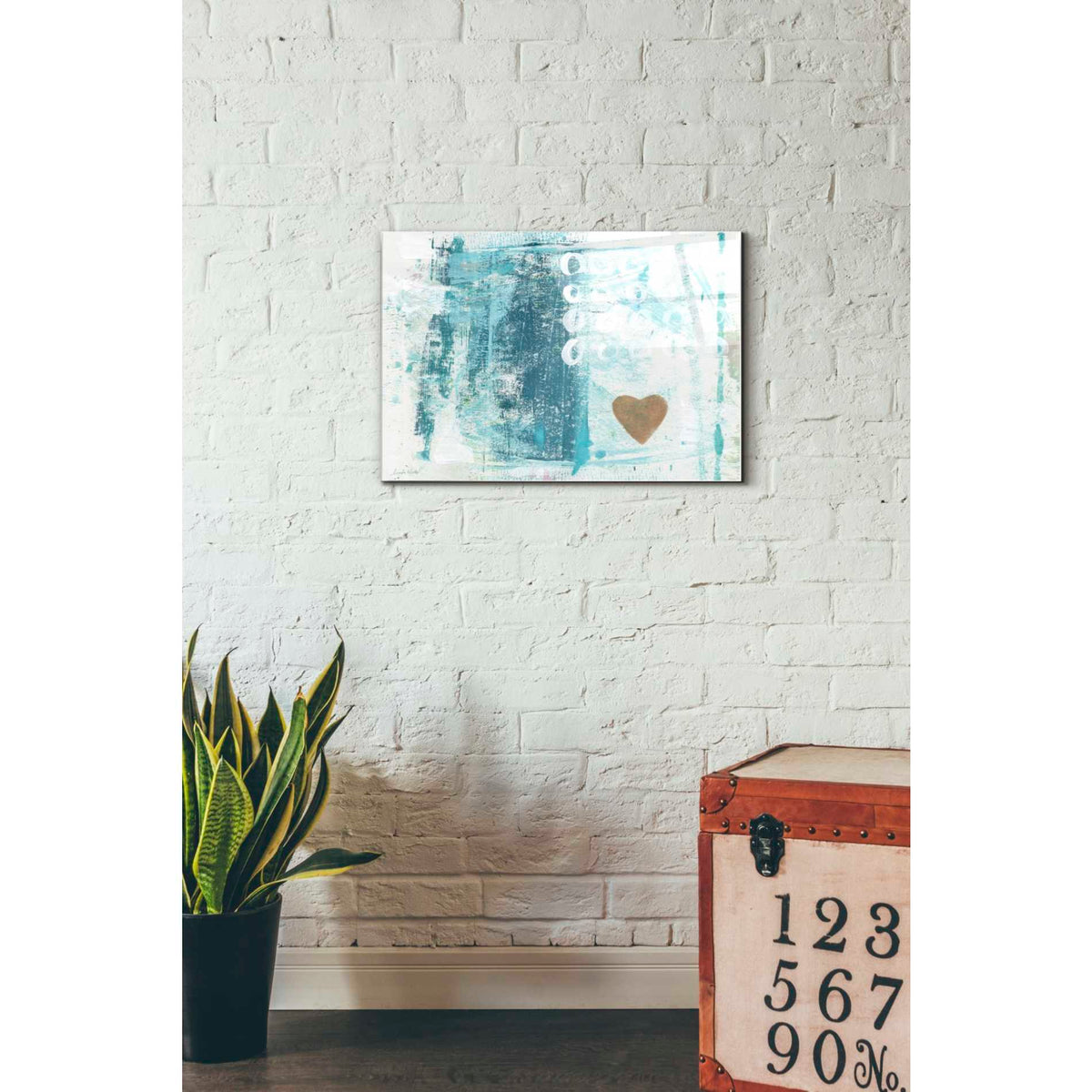Epic Art 'Heart In The Sand' by Linda Woods, Acrylic Glass Wall Art,16x24