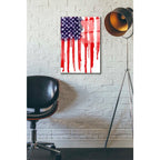 Epic Art 'American Flag Splatter' by Nicklas Gustafsson, Acrylic Glass Wall Art,16x24