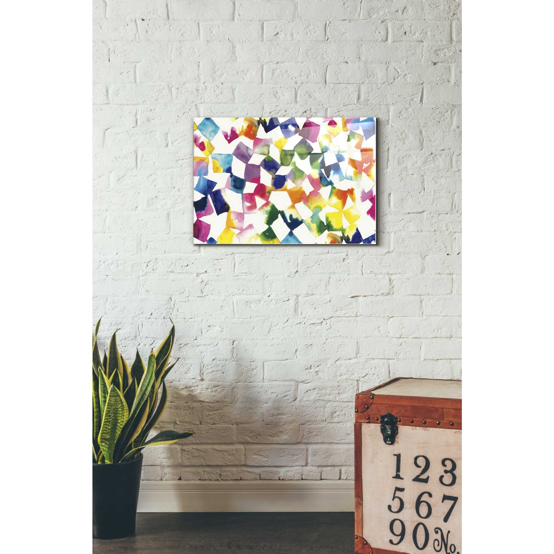Epic Art 'Colorful Cubes' by Wild Apple Portfolio, Acrylic Glass Wall Art,16x24