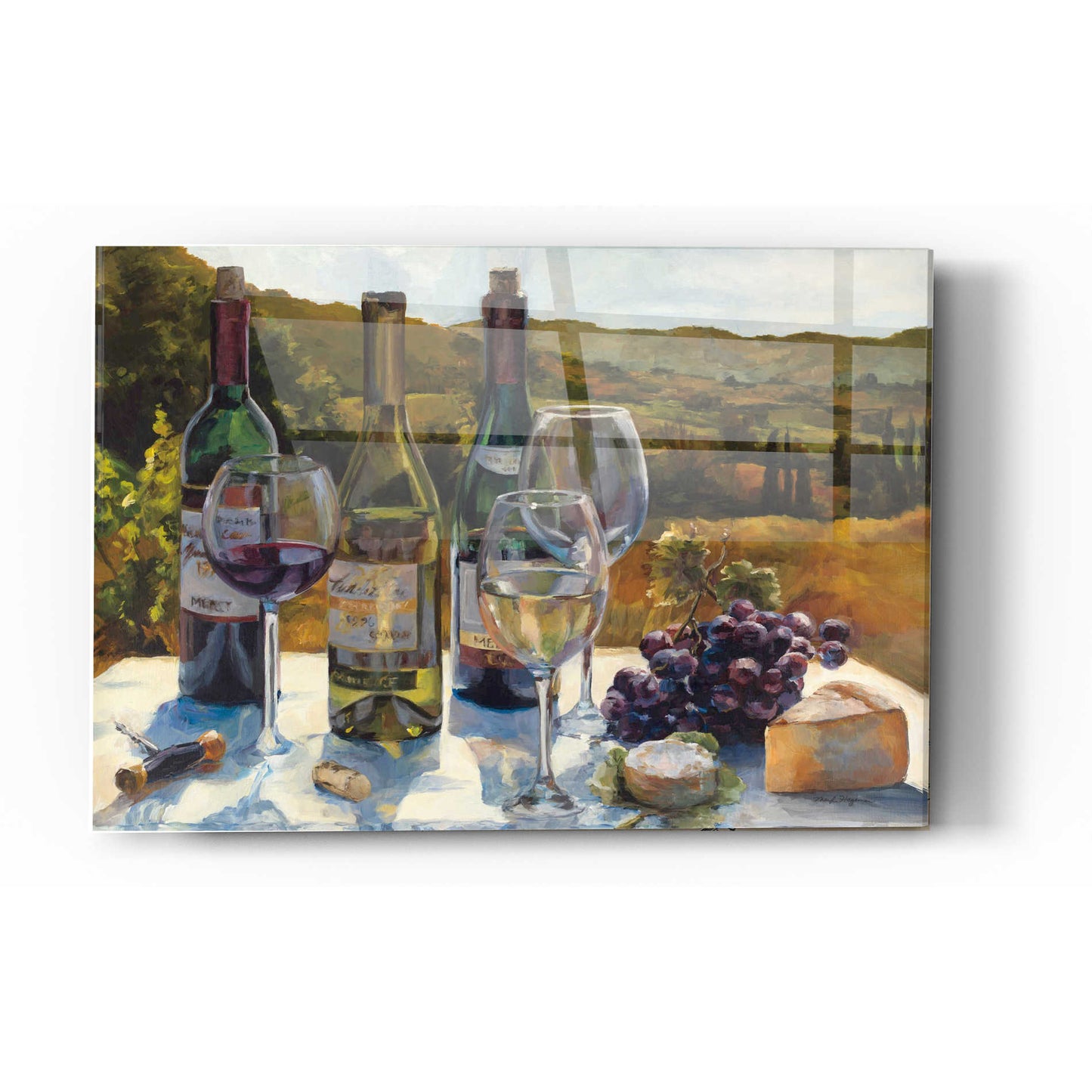 Epic Art 'A Wine Tasting' by Marilyn Hageman, Acrylic Glass Wall Art,16x24