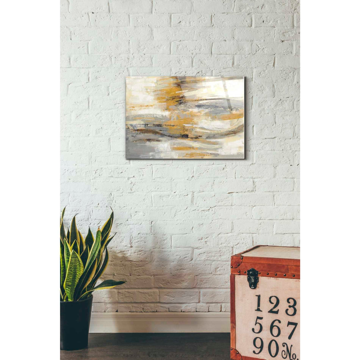 Epic Art 'Golden Dust' by Silvia Vassileva, Acrylic Glass Wall Art,16x24