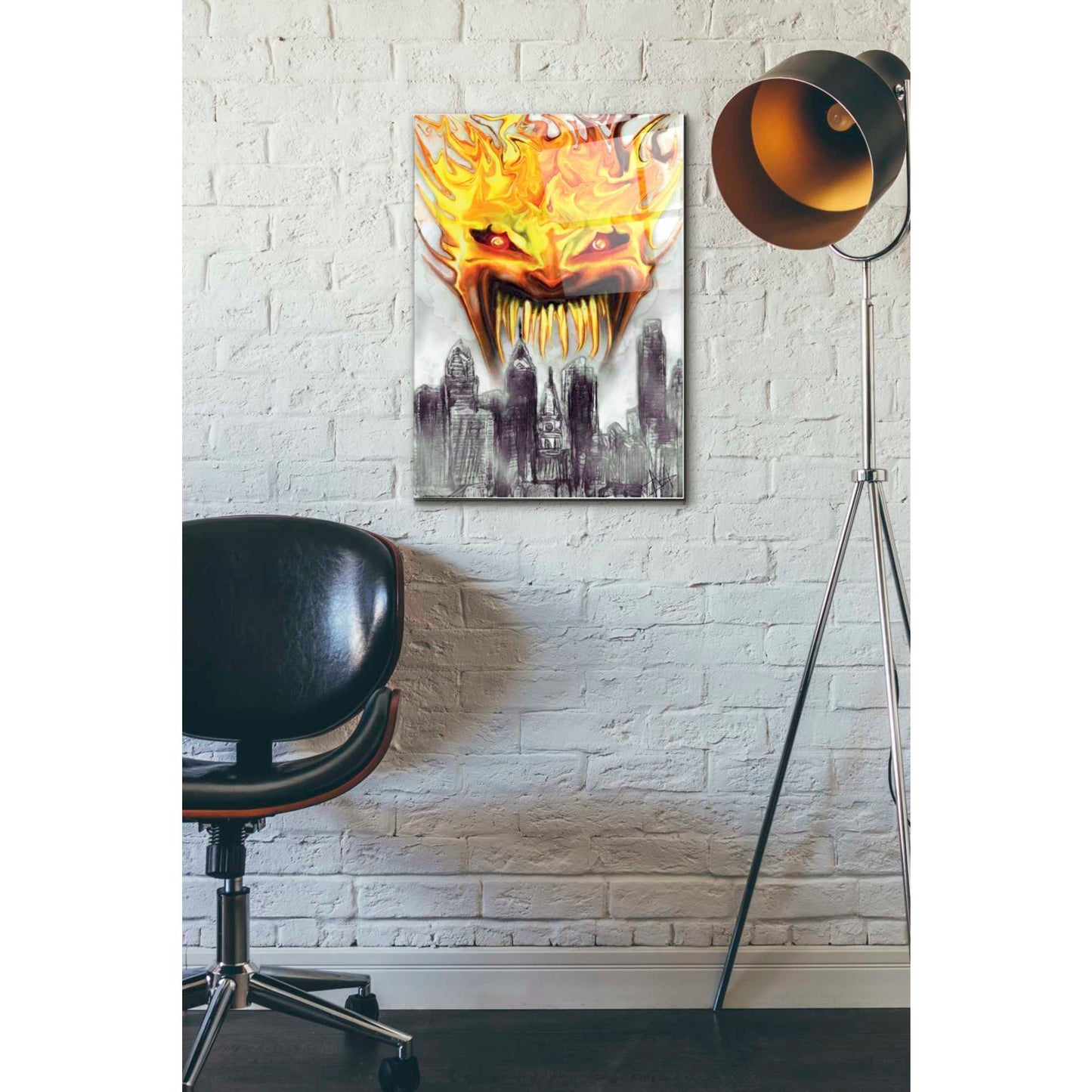 Epic Art 'Trial By Fire' by Michael Stewart, Acrylic Glass Wall Art,16x24