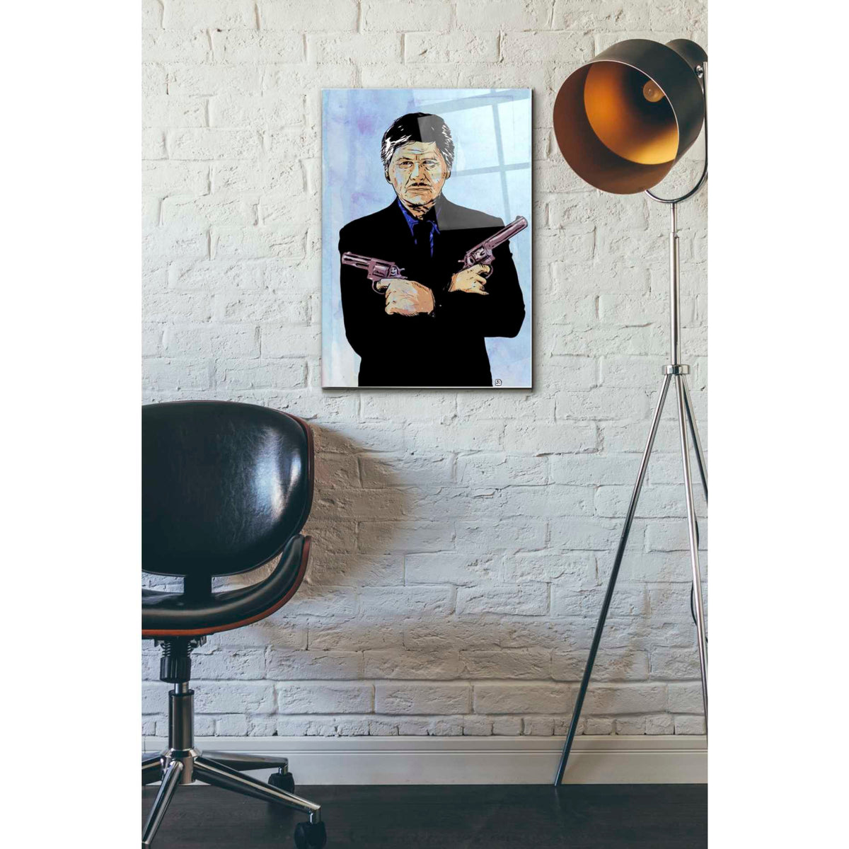 Epic Art "Charles Bronson" by Giuseppe Cristiano, Acrylic Glass Wall Art,16x24