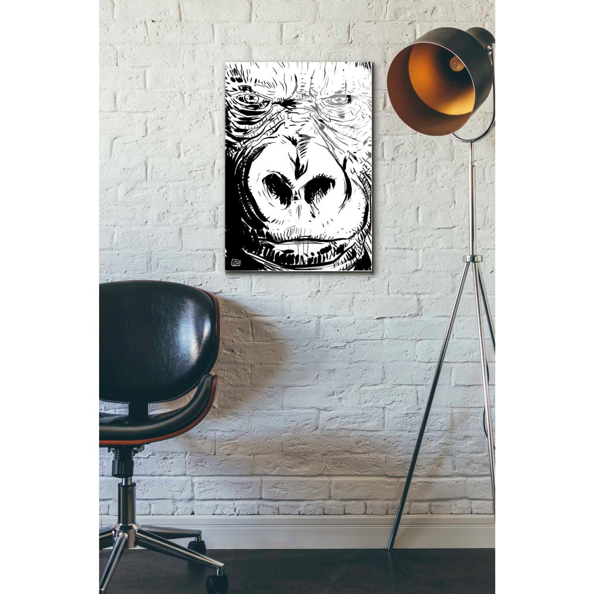 Epic Art "Gorilla" by Giuseppe Cristiano, Acrylic Glass Wall Art,16x24