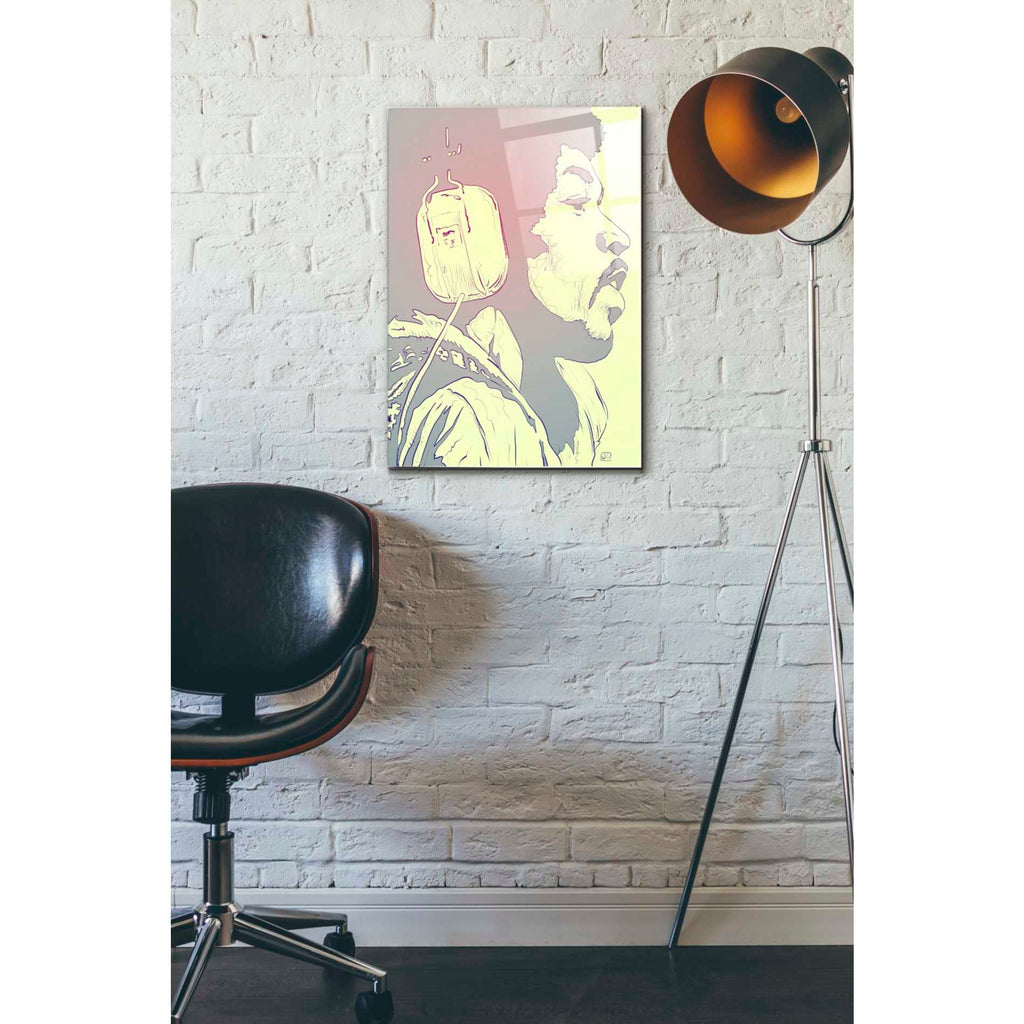 Epic Art "Jimi Hendrix" by Giuseppe Cristiano, Acrylic Glass Wall Art,16x24