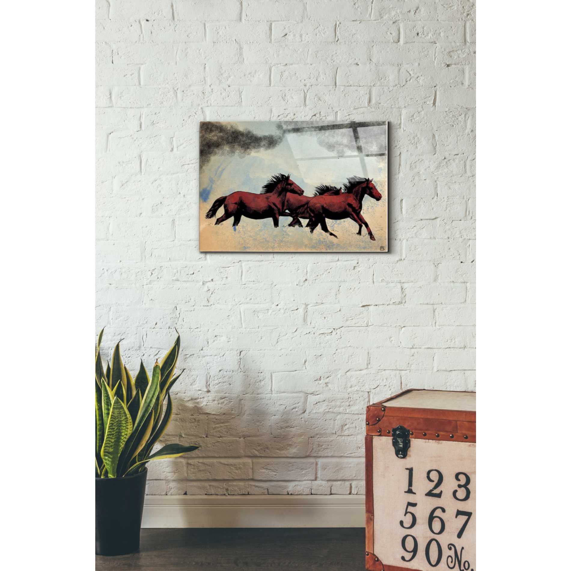 Epic Art "Horses" by Giuseppe Cristiano, Acrylic Glass Wall Art,16x24