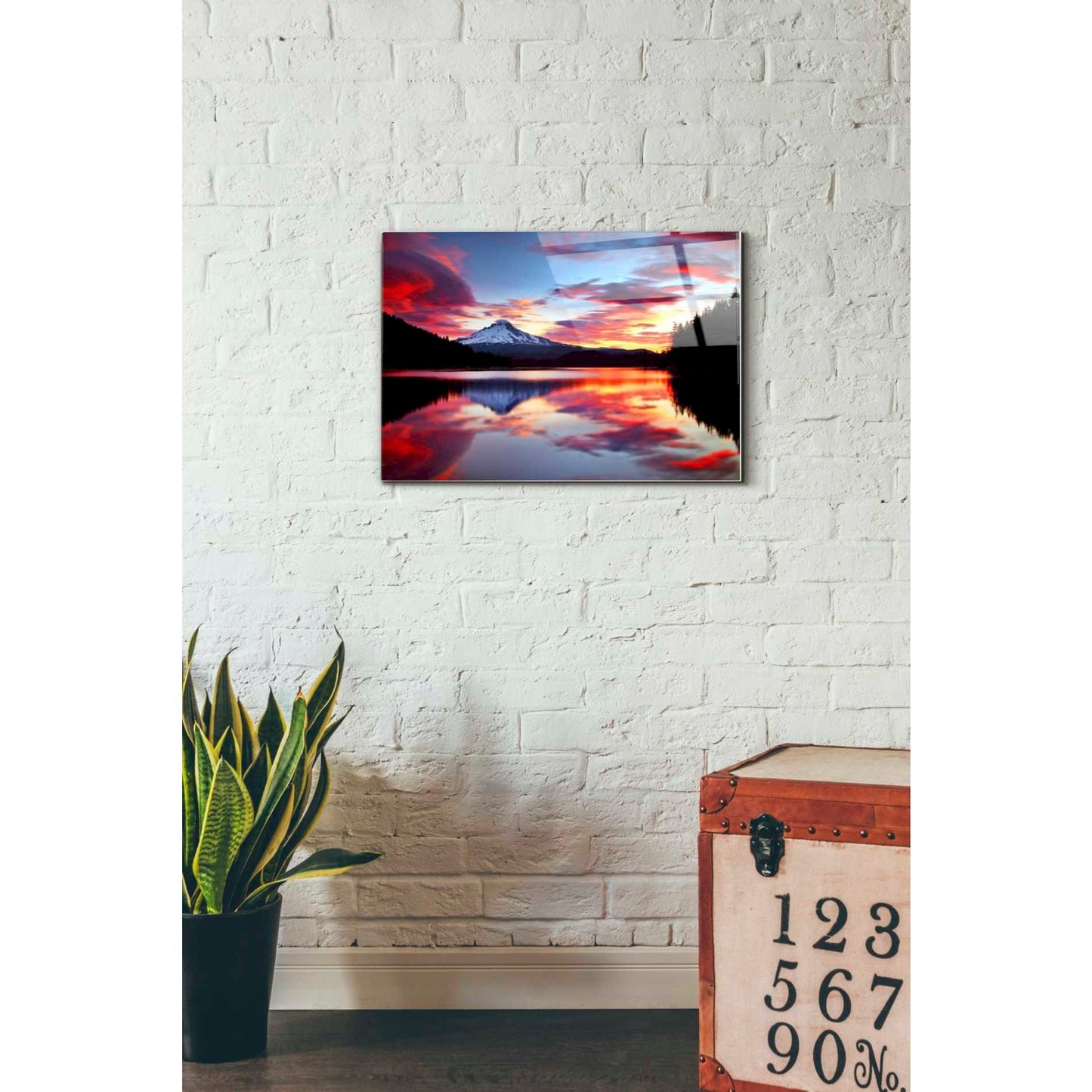 Epic Art "Sunrise on the Lake" by Darren White, Acrylic Glass Wall Art,16x24