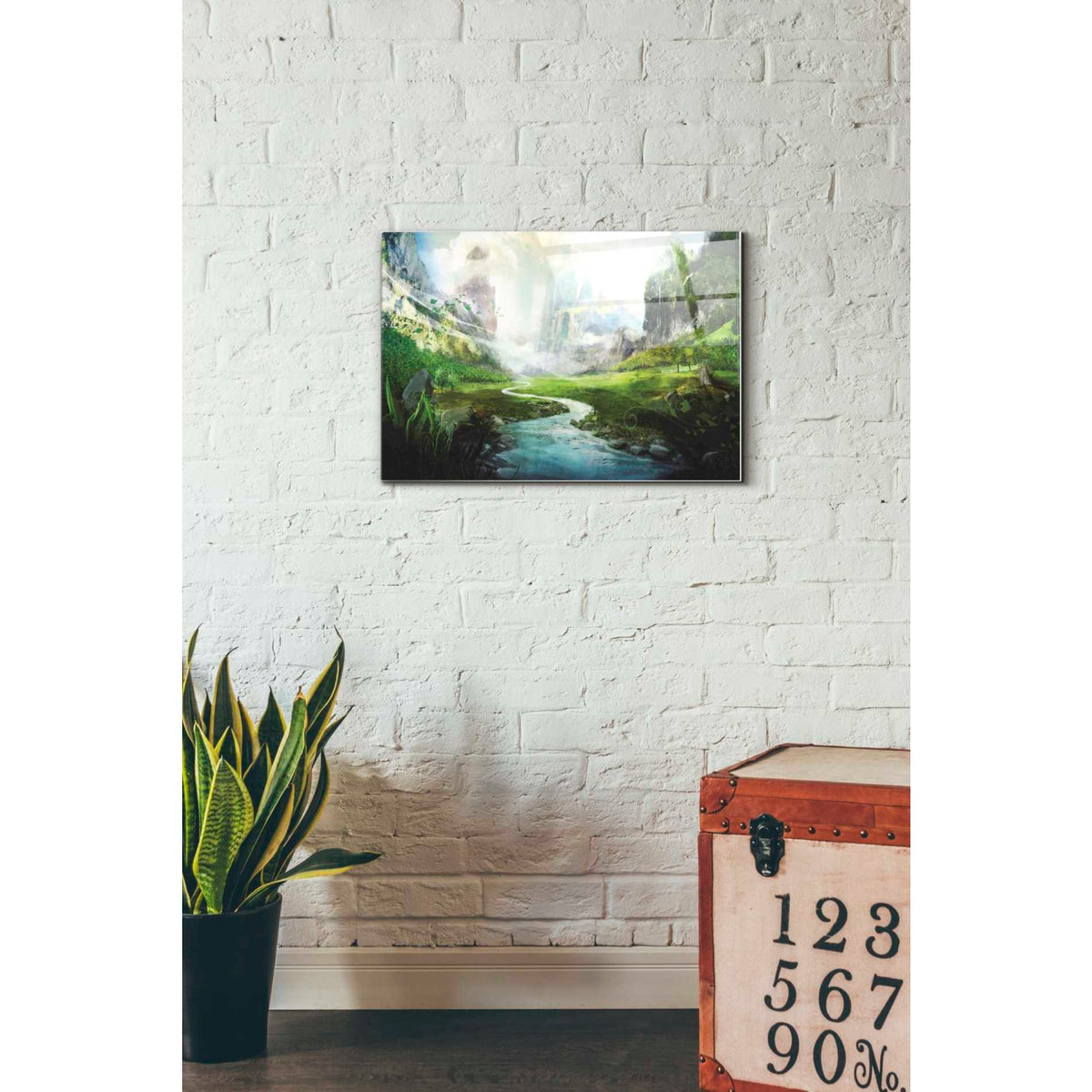 Epic Art 'Peaceful River' by Jonathan Lam, Acrylic Glass Wall Art,16x24