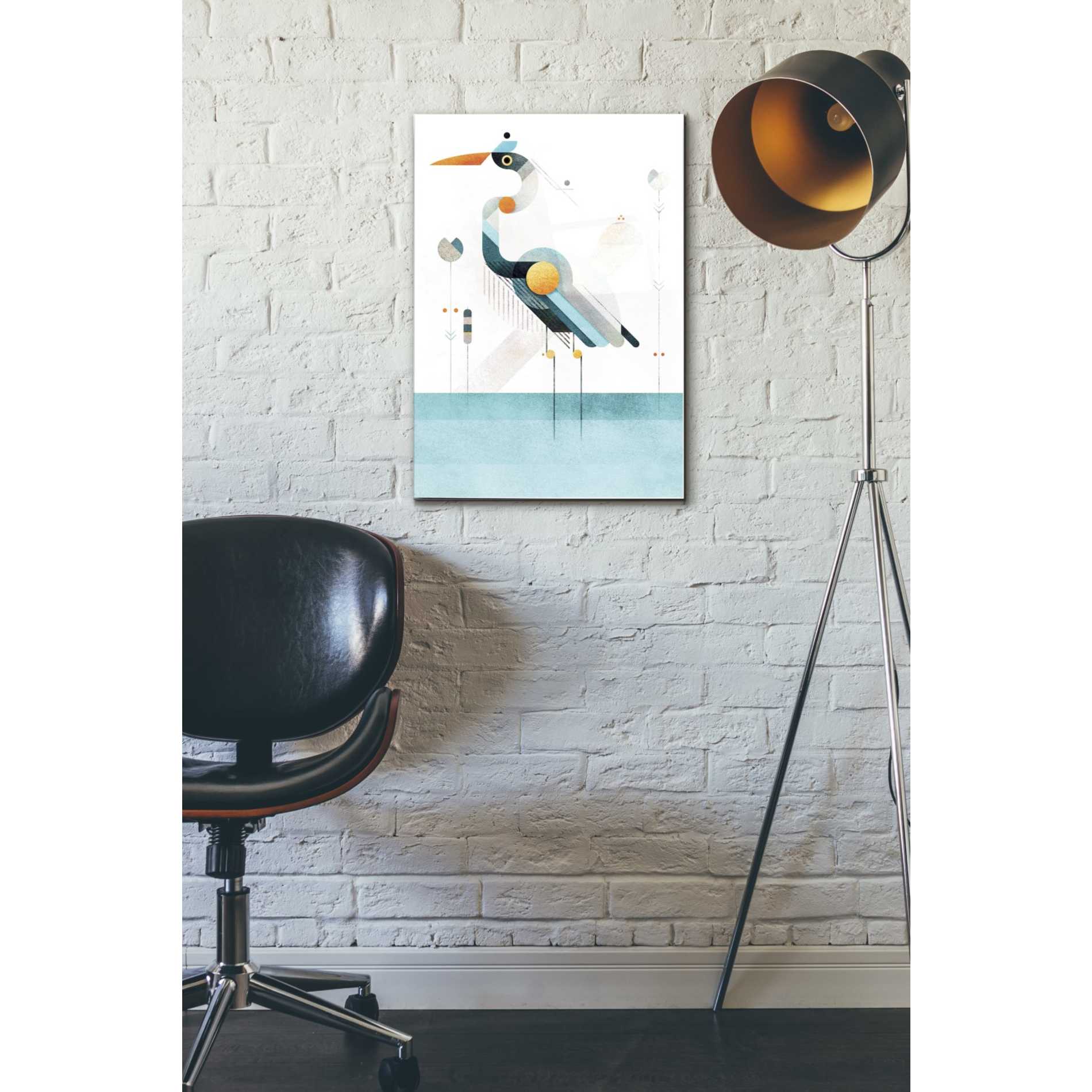 Epic Art 'Blue Heron' by Antony Squizzato, Acrylic Glass Wall Art,16x24
