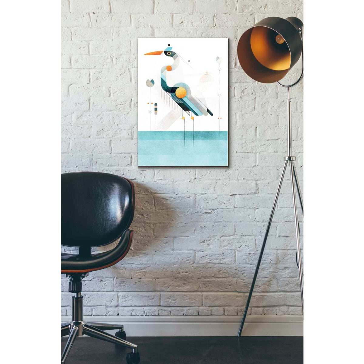 Epic Art 'Blue Heron' by Antony Squizzato, Acrylic Glass Wall Art,16x24