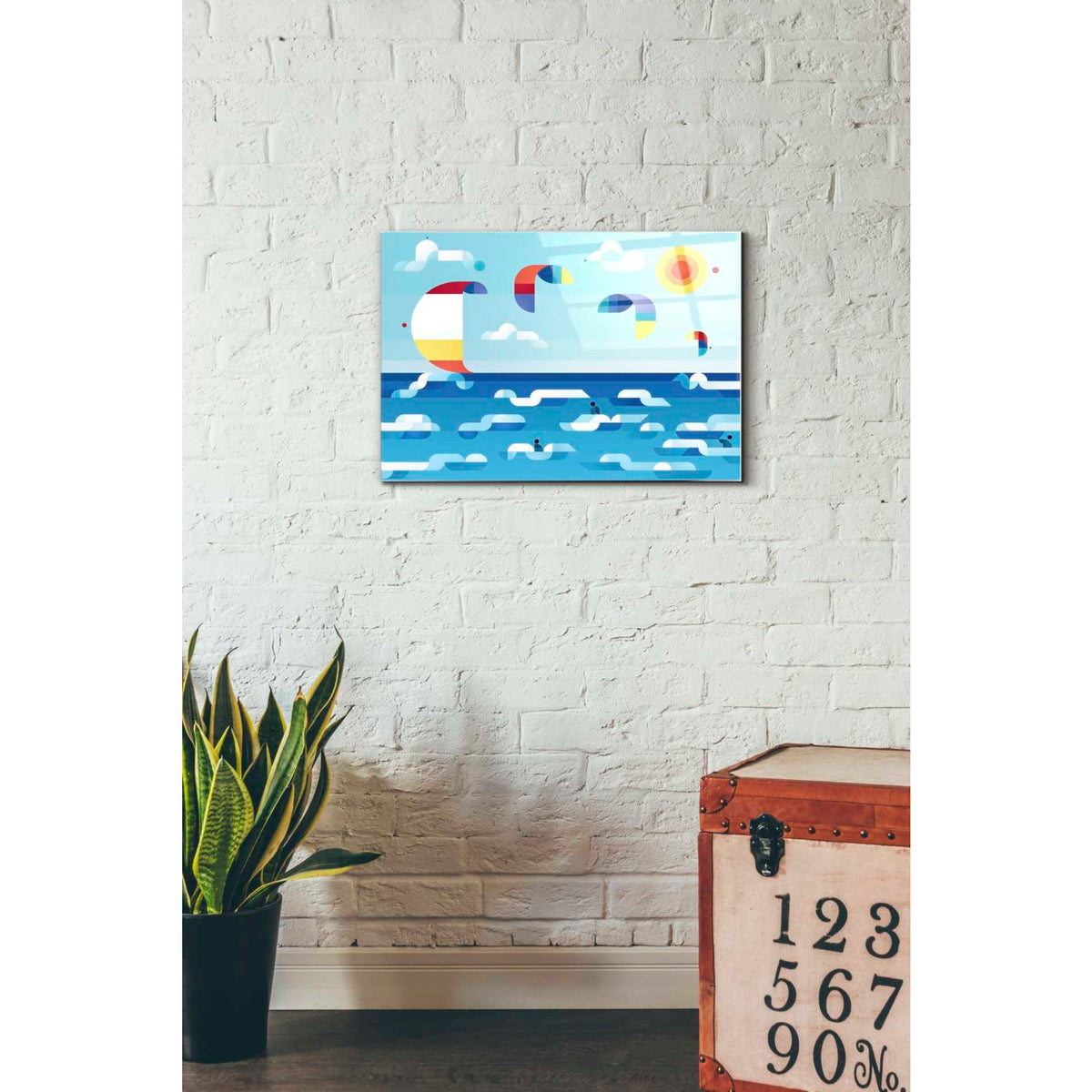 Epic Art 'Kites Dance' by Antony Squizzato, Acrylic Glass Wall Art,16x24