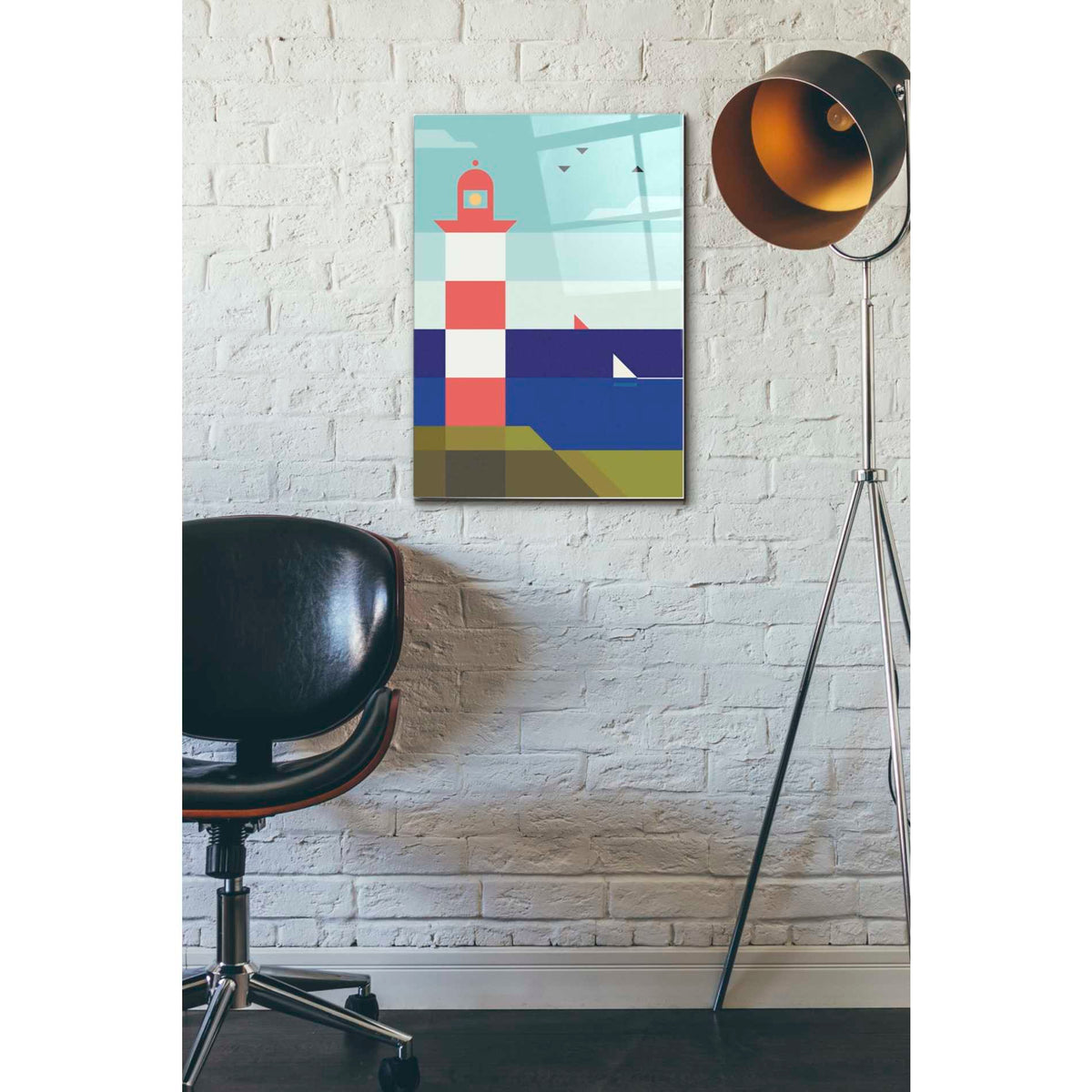 Epic Art 'Lighthouse' by Antony Squizzato, Acrylic Glass Wall Art,16x24