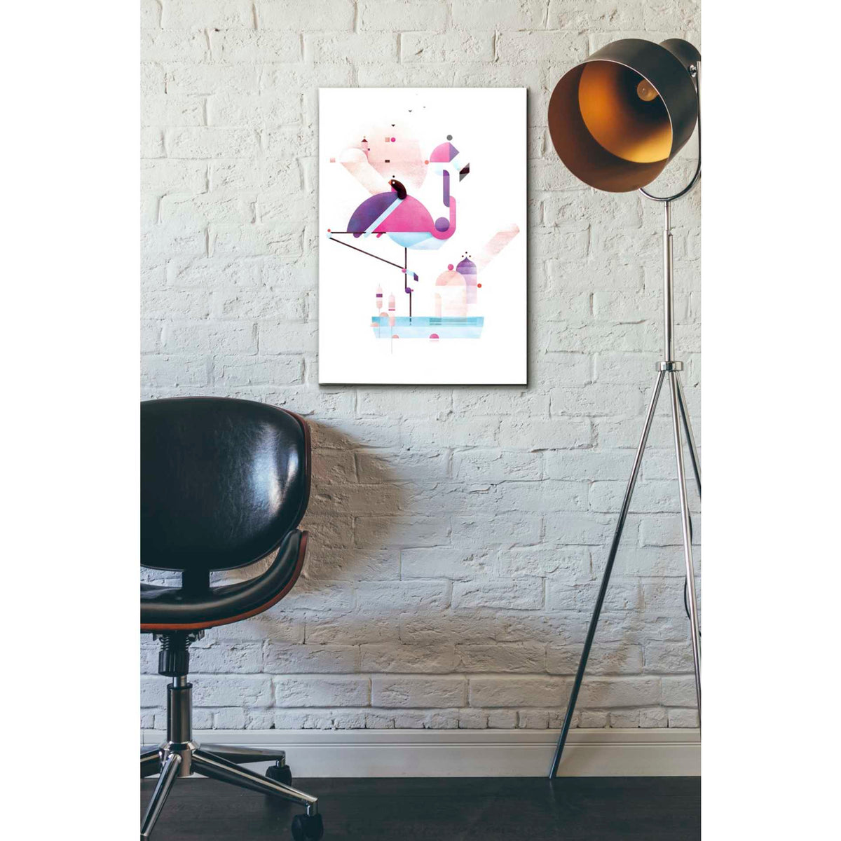 Epic Art 'Placido Flamingo' by Antony Squizzato, Acrylic Glass Wall Art,16x24