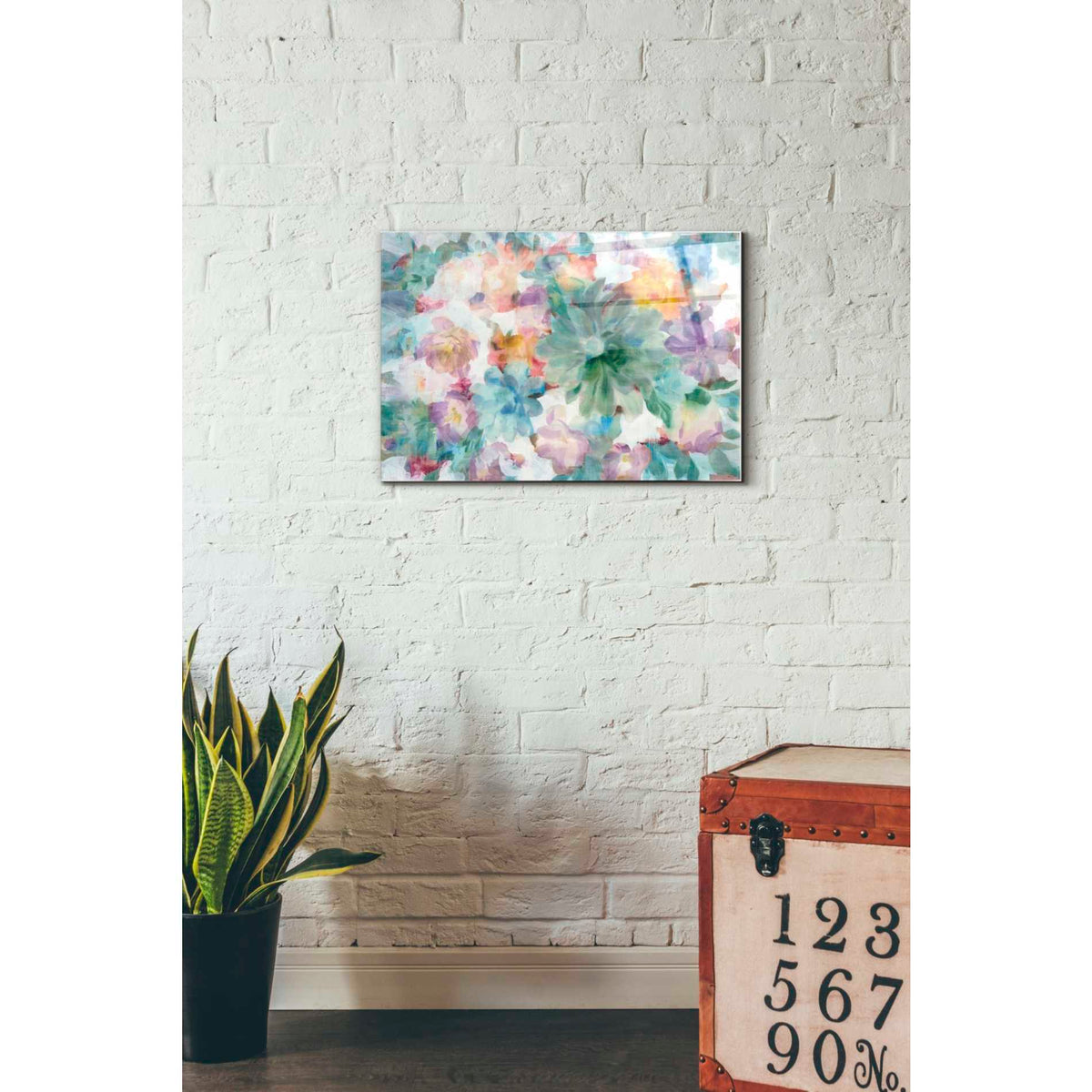 Epic Art 'Succulent Florals Crop' by Danhui Nai, Acrylic Glass Wall Art,16x24