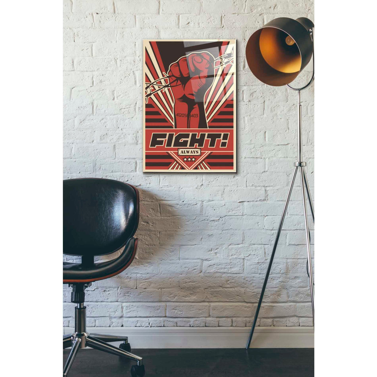 Epic Art 'Fight' Acrylic Glass Wall Art,16x24