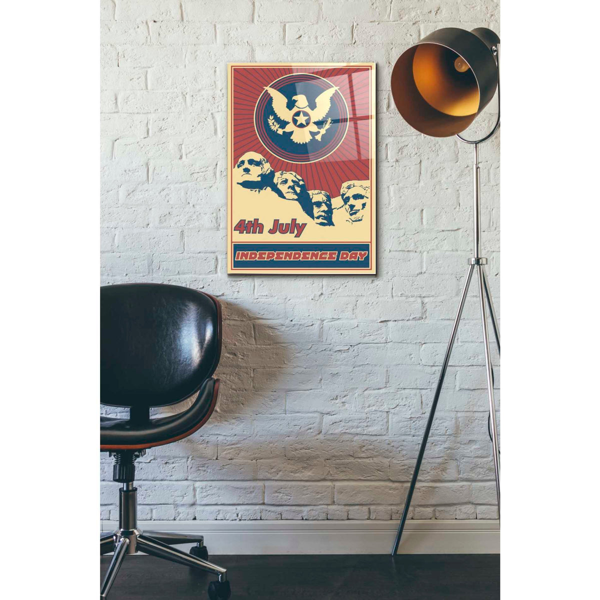 Epic Art 'Independence Day Rushmore' Acrylic Glass Wall Art,16x24