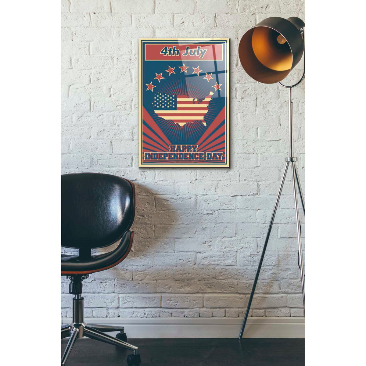Epic Art 'Independence Day USA' Acrylic Glass Wall Art,16x24