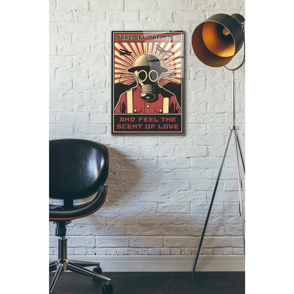 Epic Art 'Gas Mask' Acrylic Glass Wall Art,16x24