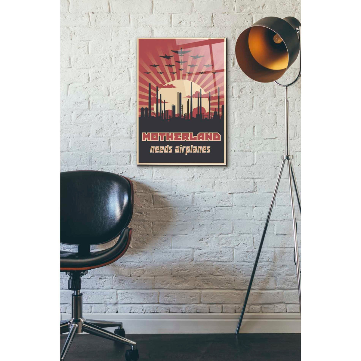 Epic Art 'Motherland Needs Airplanes' Acrylic Glass Wall Art,16x24