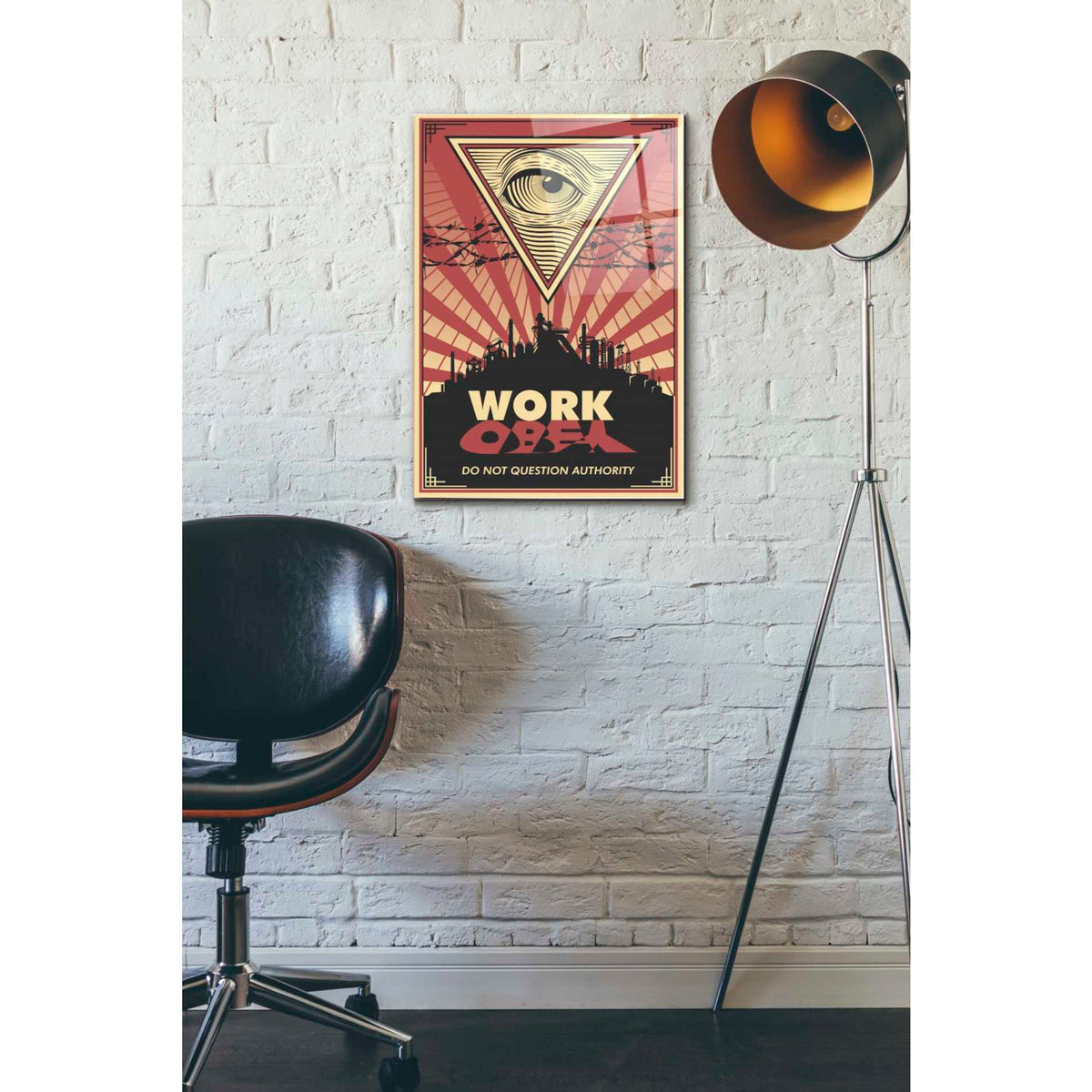 Epic Art 'Work' Acrylic Glass Wall Art,16x24