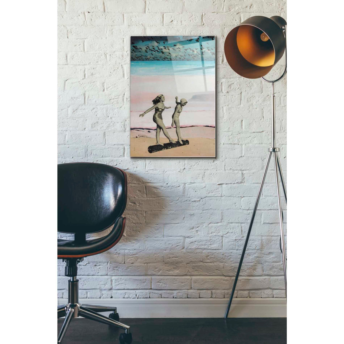 Epic Art 'BEACH GIRLS' by DB Waterman, Acrylic Glass Wall Art,16x24