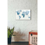 Epic Art 'Kanari Map Indigo' by Melissa Averinos, Acrylic Glass Wall Art,16x24