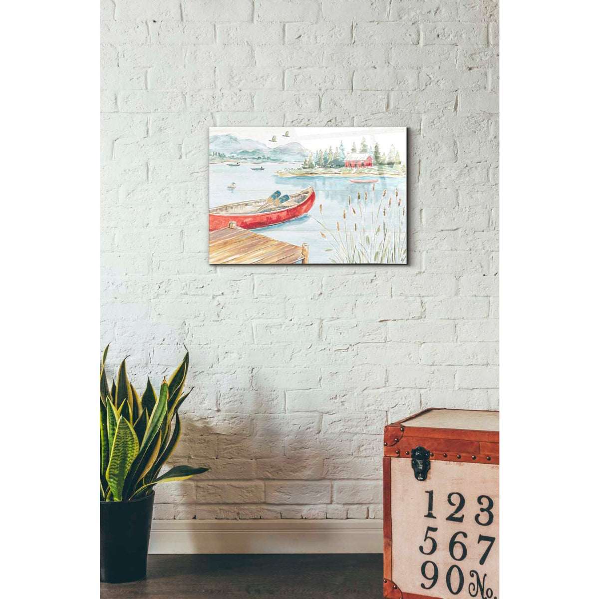 Epic Art 'Lake Moments I' by Daphne Brissonet, Acrylic Glass Wall Art,16x24