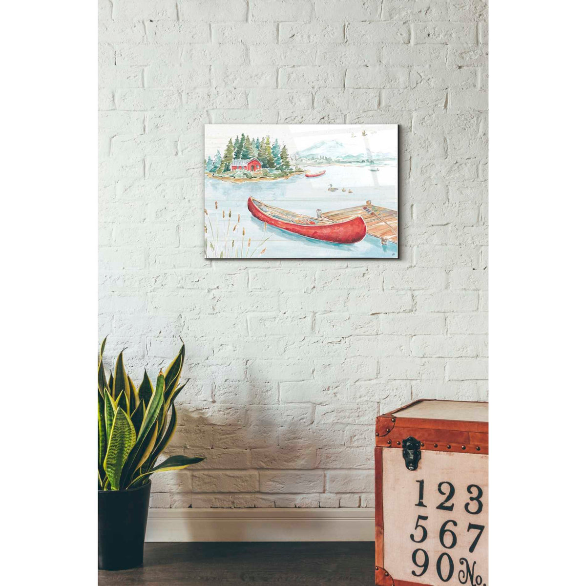 Epic Art 'Lake Moments II' by Daphne Brissonet, Acrylic Glass Wall Art,16x24