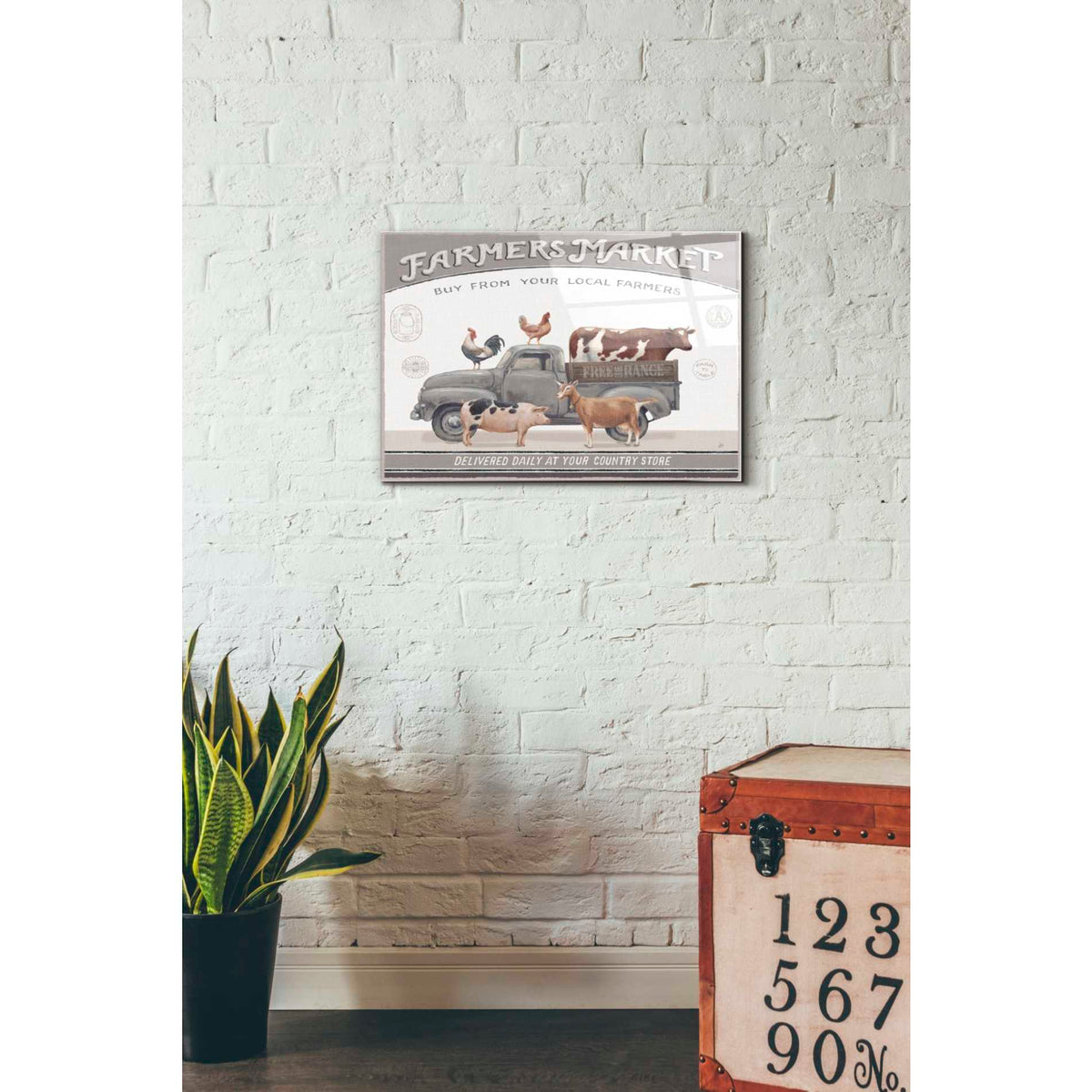 Epic Art 'Vintage Farm I v2' by Daphne Brissonet, Acrylic Glass Wall Art,16x24