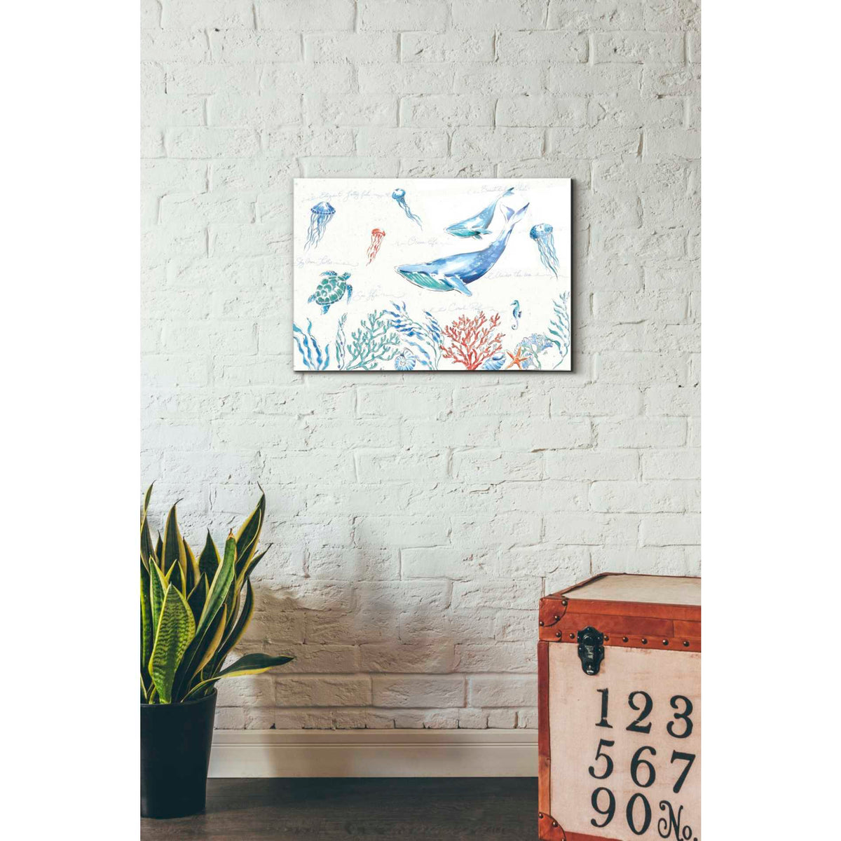 Epic Art 'Maritime I' by Daphne Brissonet, Acrylic Glass Wall Art,16x24