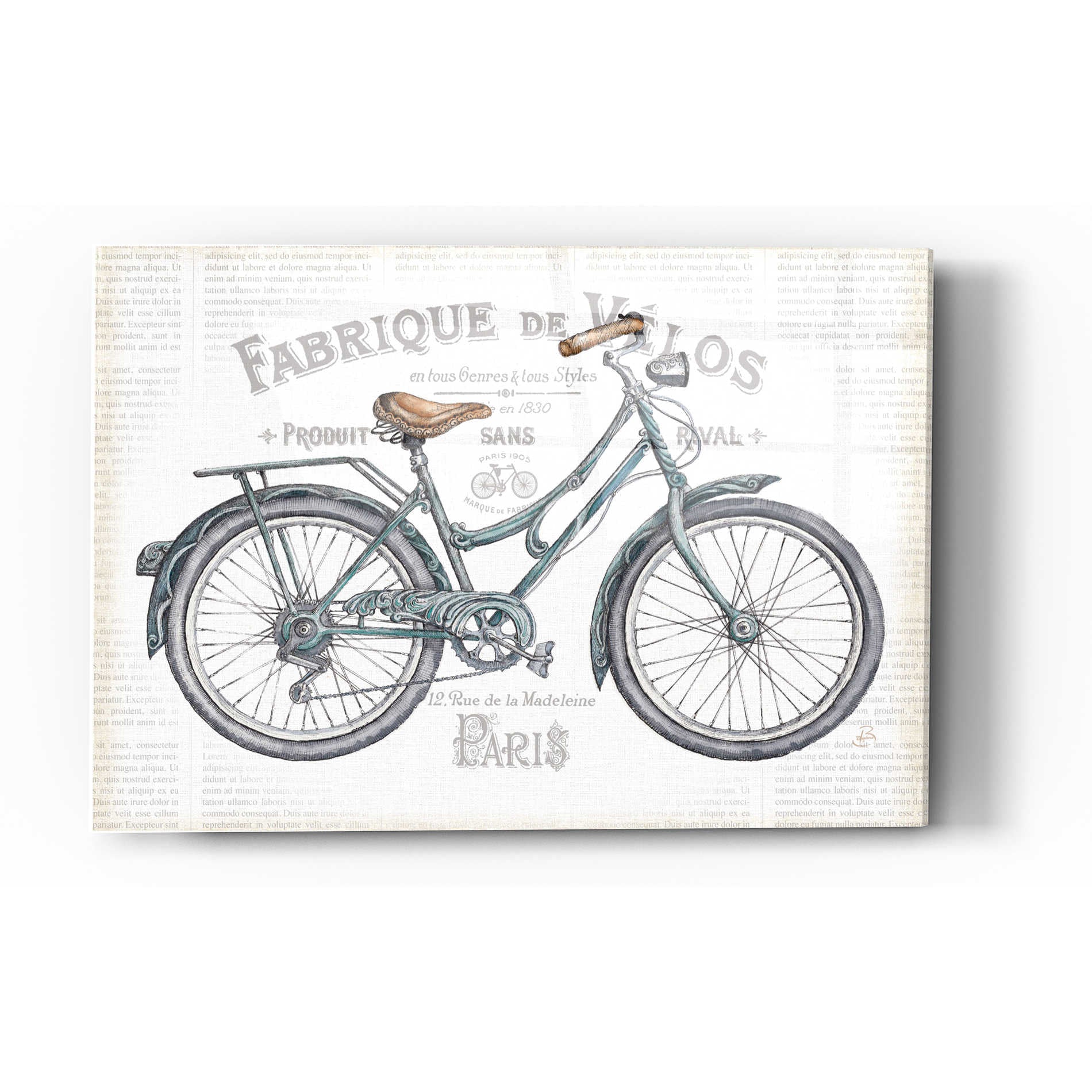Epic Art 'Bicycles I v2' by Daphne Brissonet, Acrylic Glass Wall Art,16x24