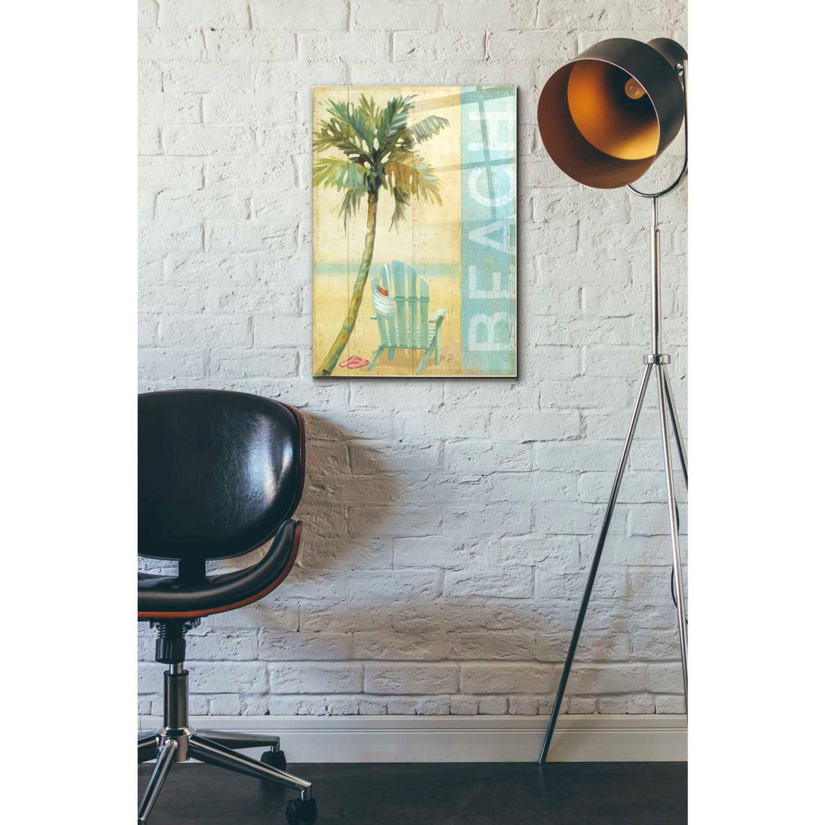 Epic Art 'Ocean Beach I' by Daphne Brissonet, Acrylic Glass Wall Art,16x24