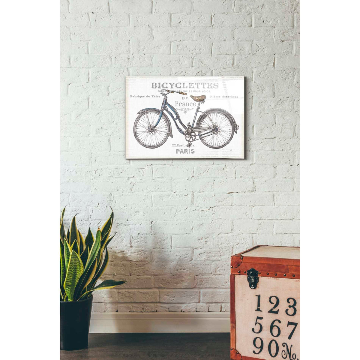 Epic Art 'Bicycles II' by Daphne Brissonet, Acrylic Glass Wall Art,16x24