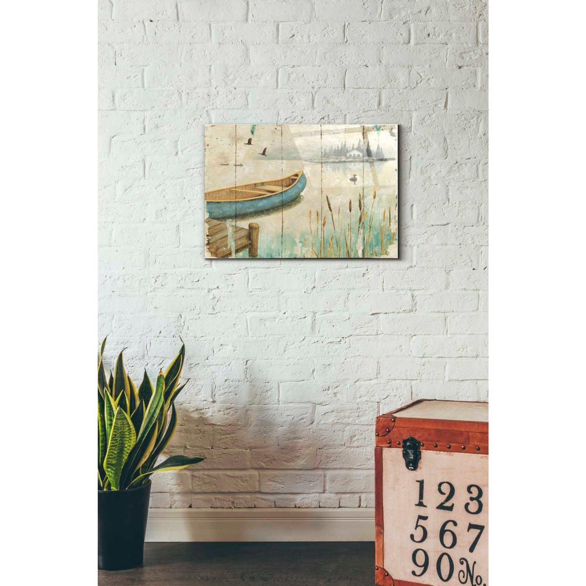 Epic Art 'Waterside V' by Daphne Brissonet, Acrylic Glass Wall Art,16x24
