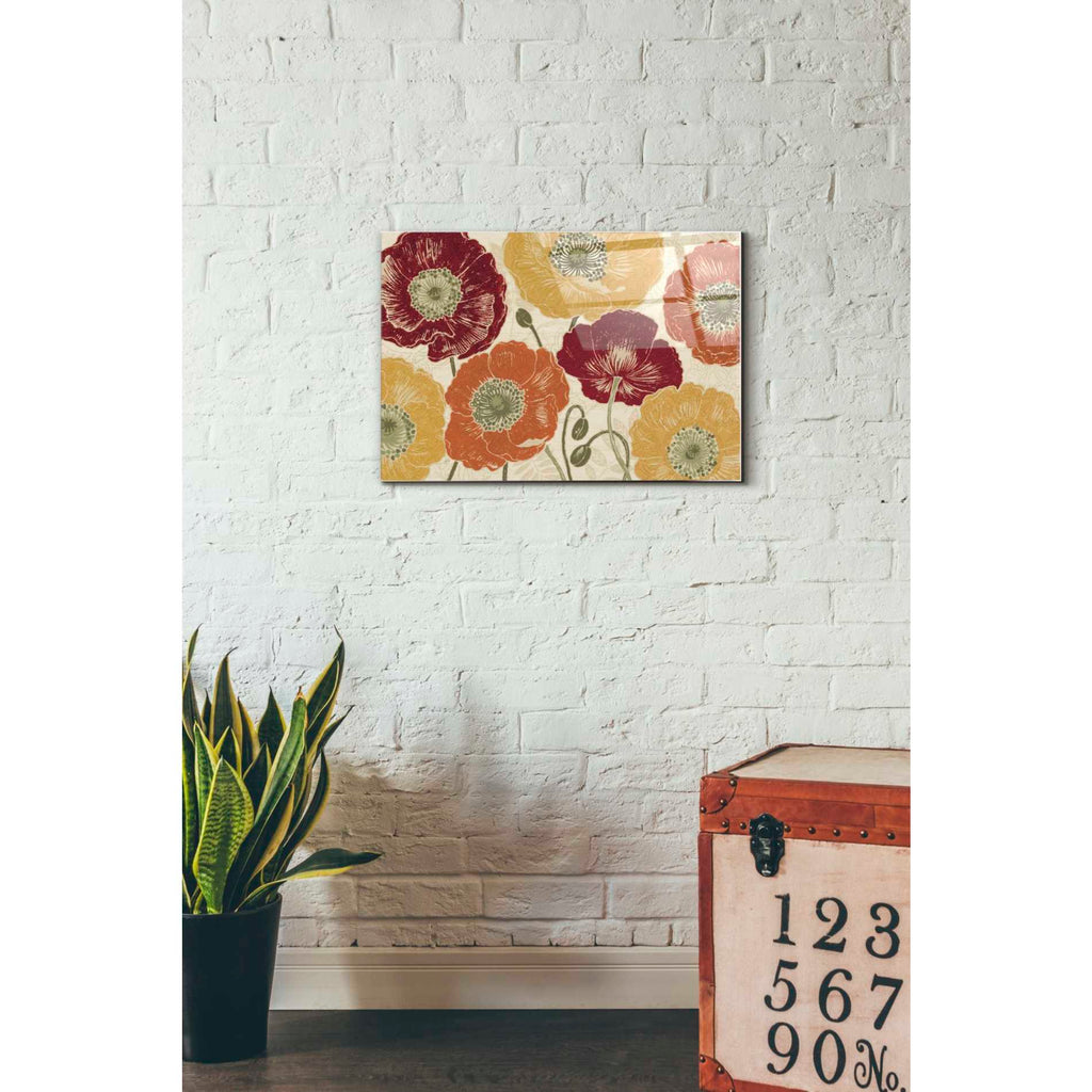 Epic Art 'A Poppys Touch I Spice' by Daphne Brissonet, Acrylic Glass Wall Art,16x24