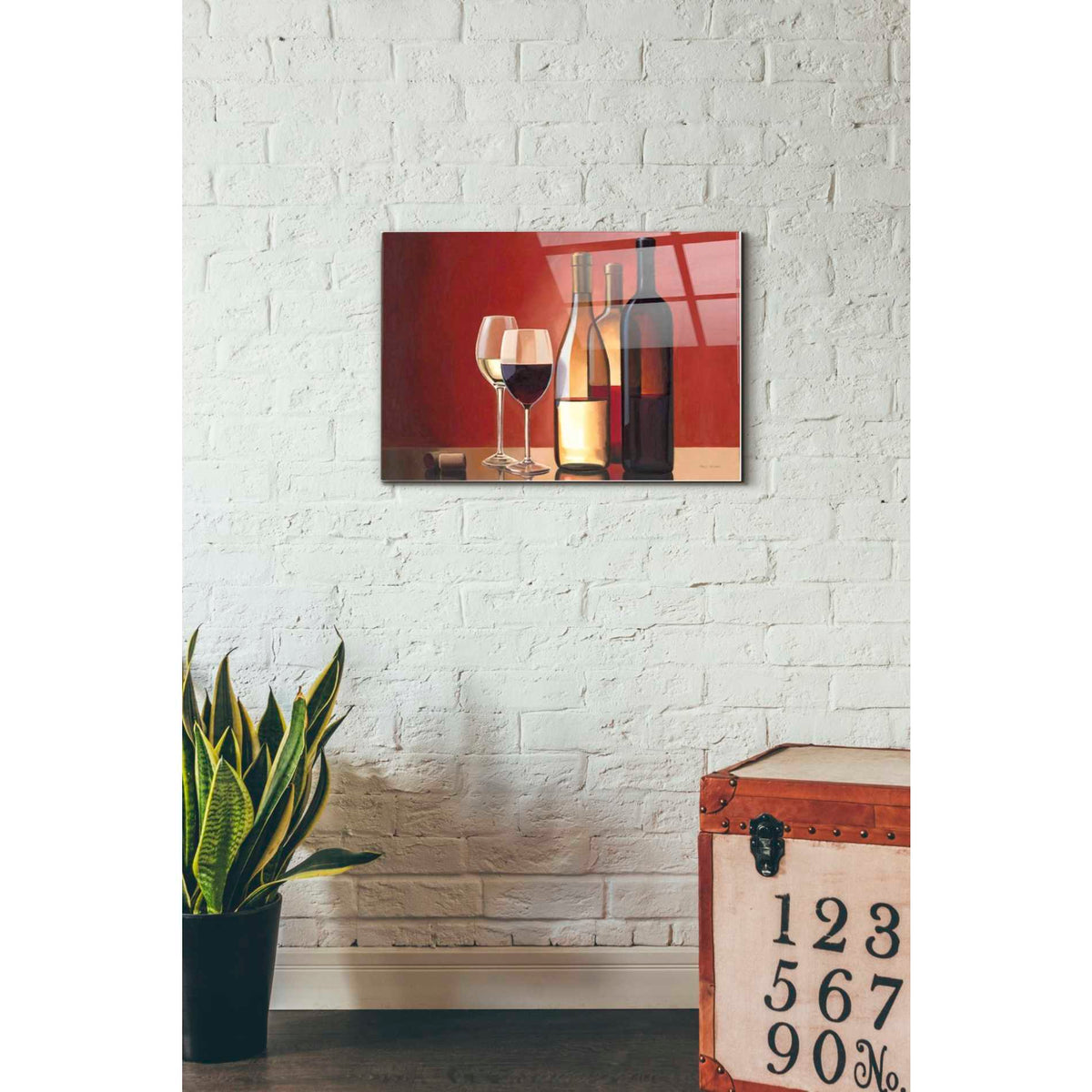 Epic Art 'Wine Trio' by Marco Fabiano, Acrylic Glass Wall Art,16x24