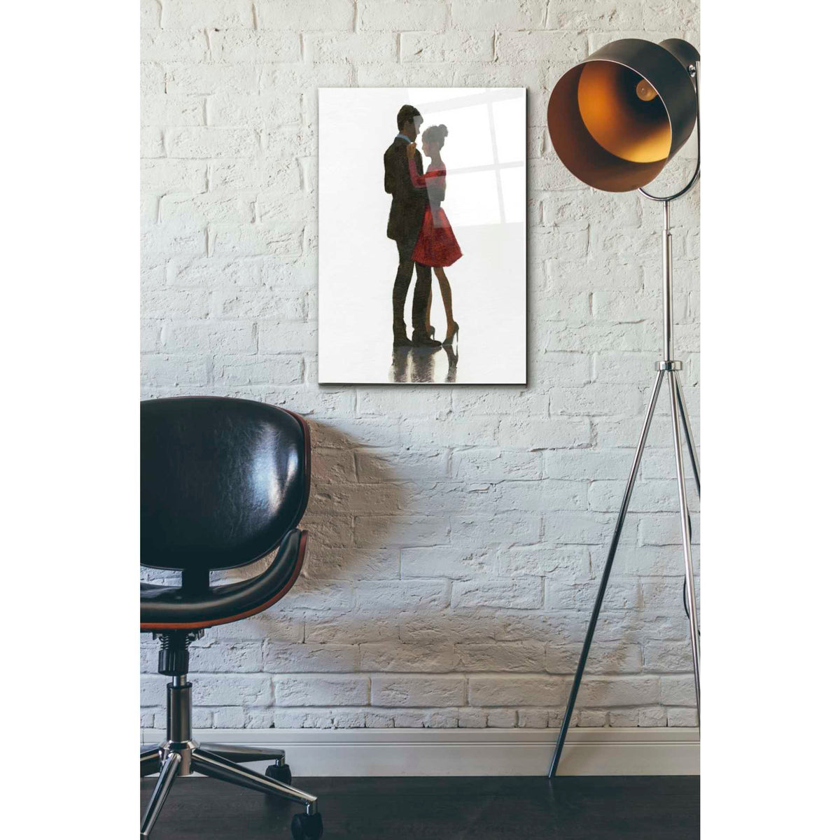 Epic Art 'The Embrace II Red Dress' by Marco Fabiano, Acrylic Glass Wall Art,16x24