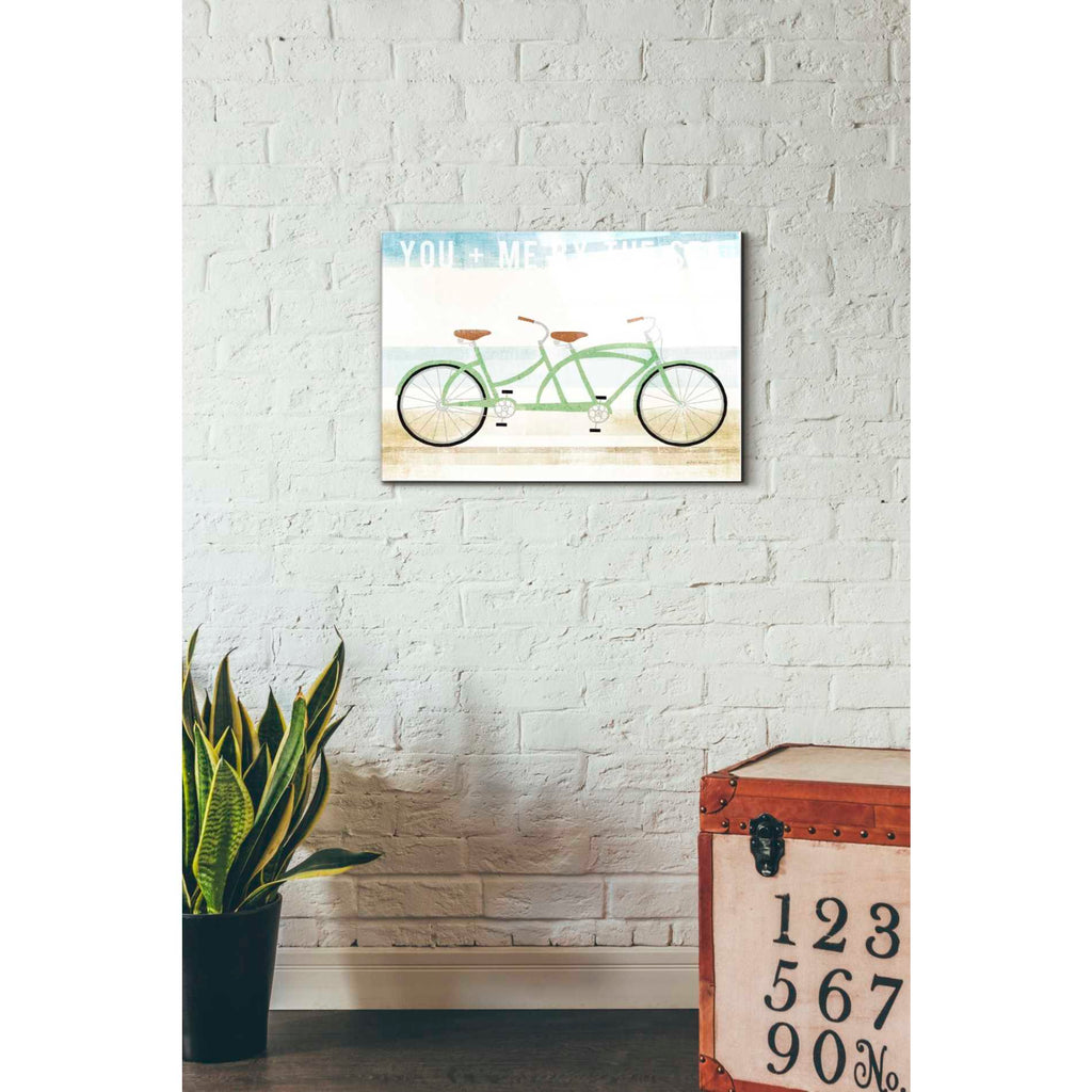 Epic Art 'Beach Cruiser Tandem v2' by Michael Mullan, Acrylic Glass Wall Art,16x24