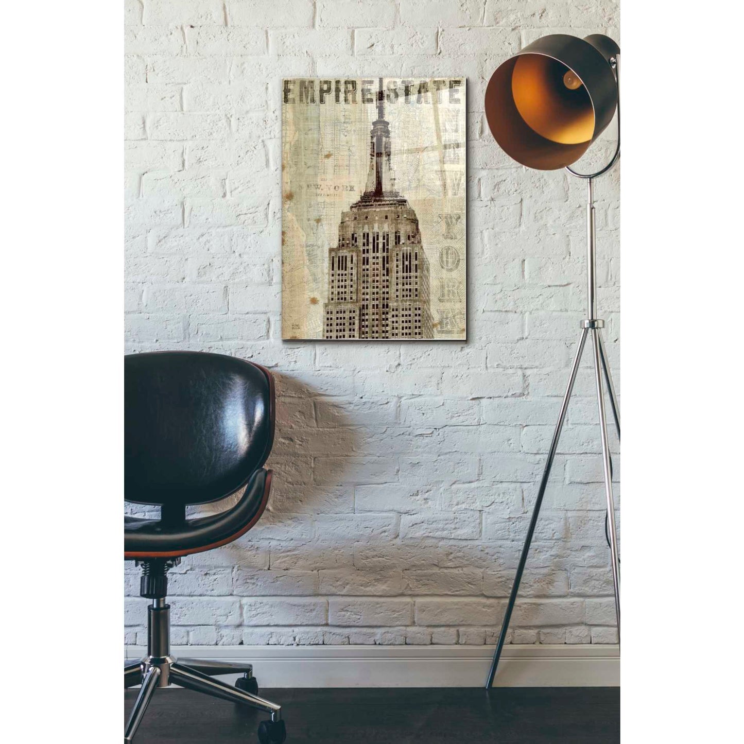 Epic Art 'Vintage NY Empire State Building' by Michael Mullan, Acrylic Glass Wall Art,16x24