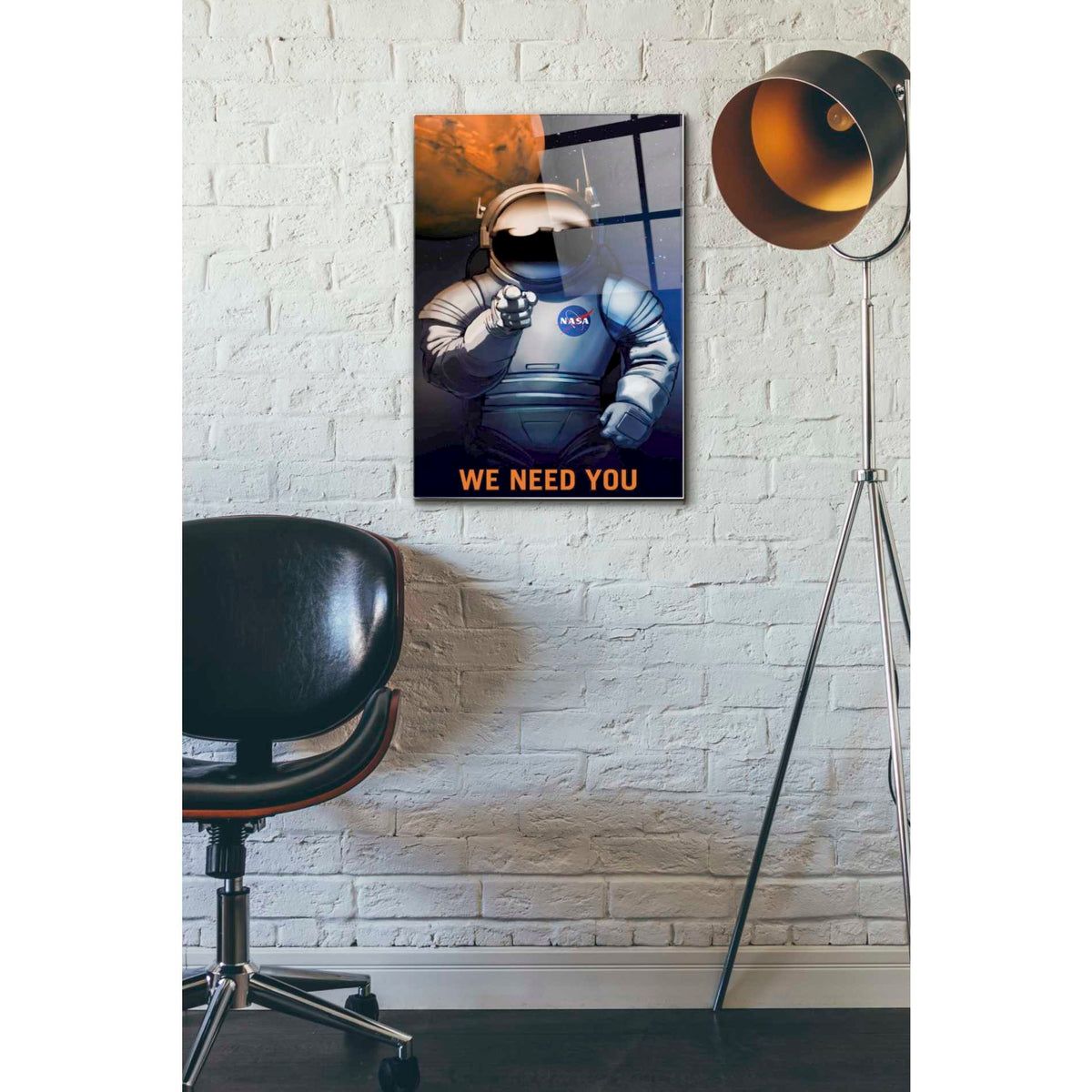 Epic Art 'Mars Explorer Series: We Need You' Space Acrylic Glass Wall Art,16x24