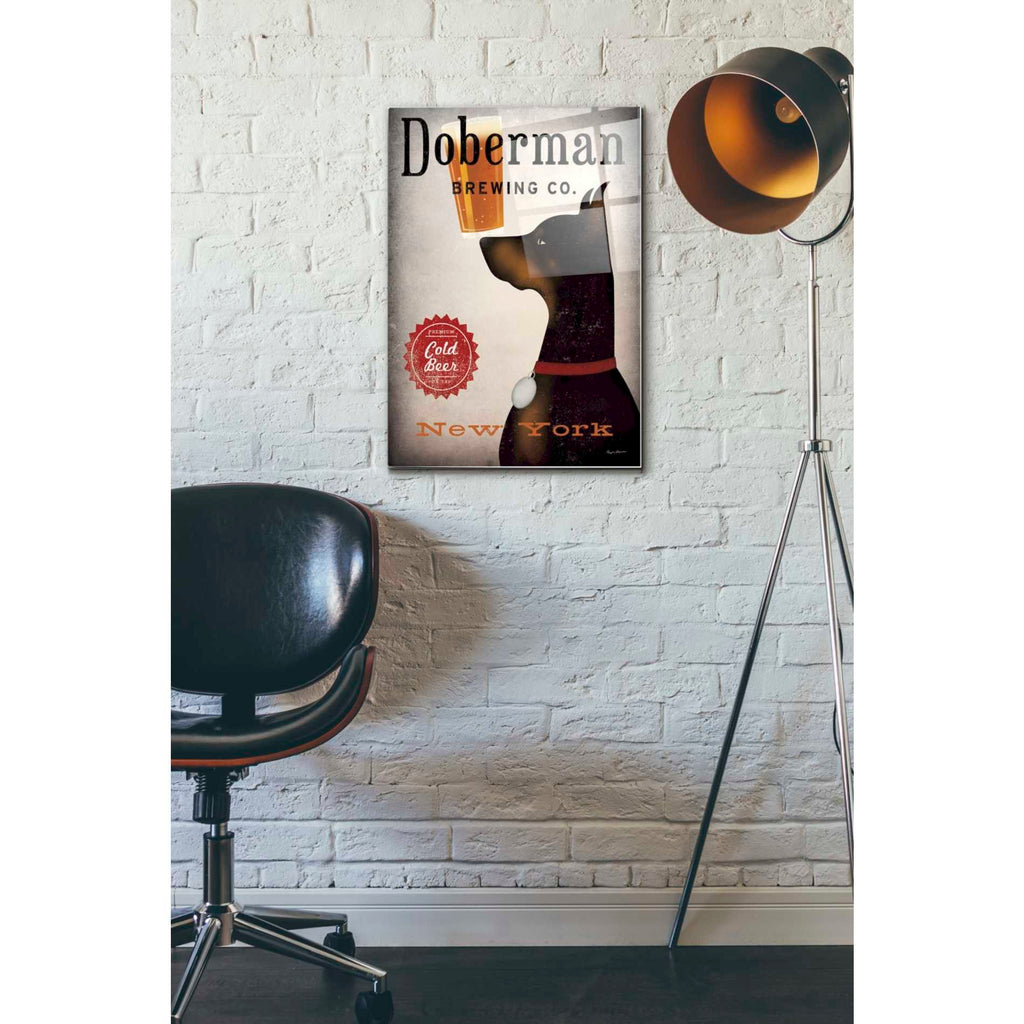 Epic Art 'Doberman Brewing Company NY' by Ryan Fowler, Acrylic Glass Wall Art,16x24