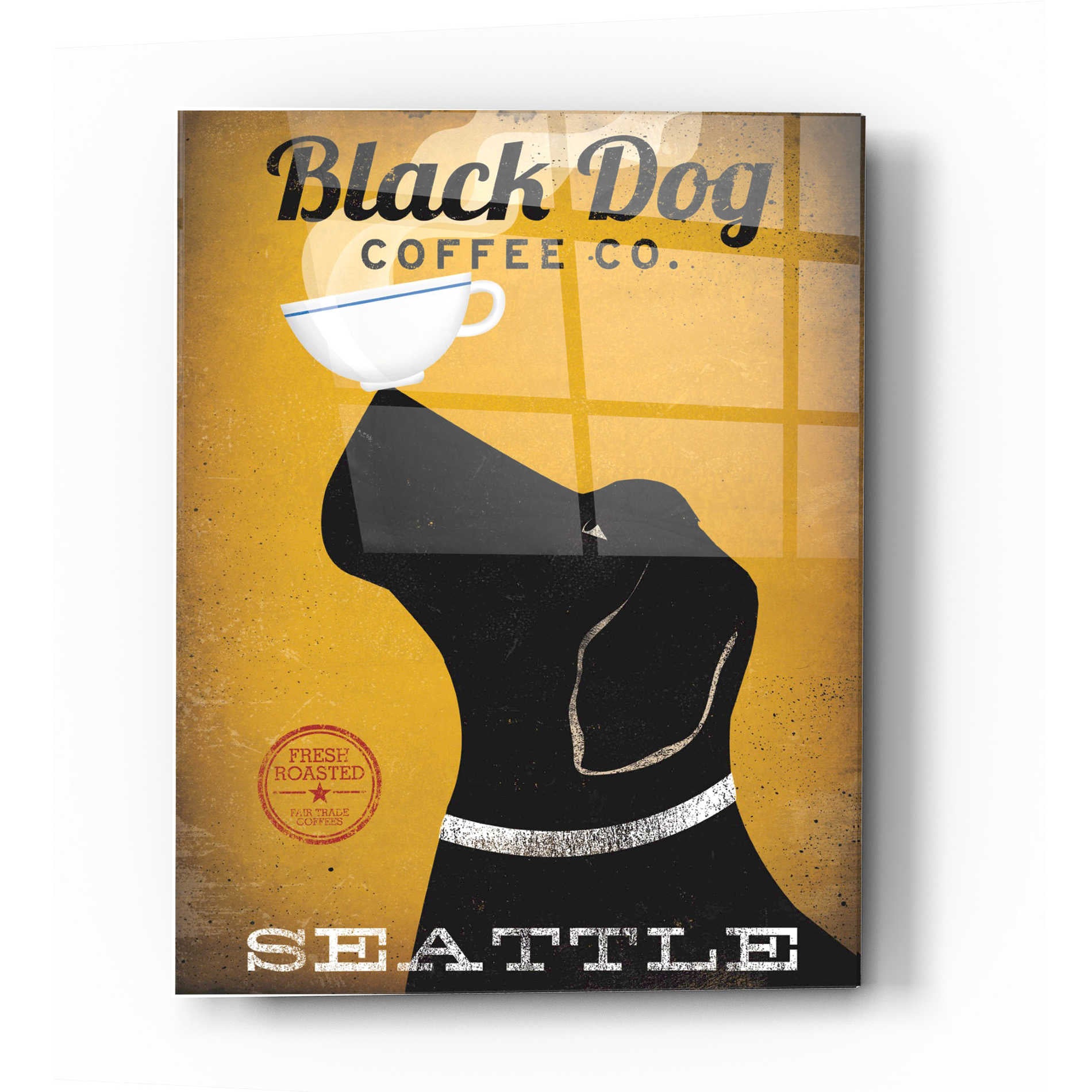 Epic Art 'Black Dog Coffee Co Seattle' by Ryan Fowler, Acrylic Glass Wall Art,16x24