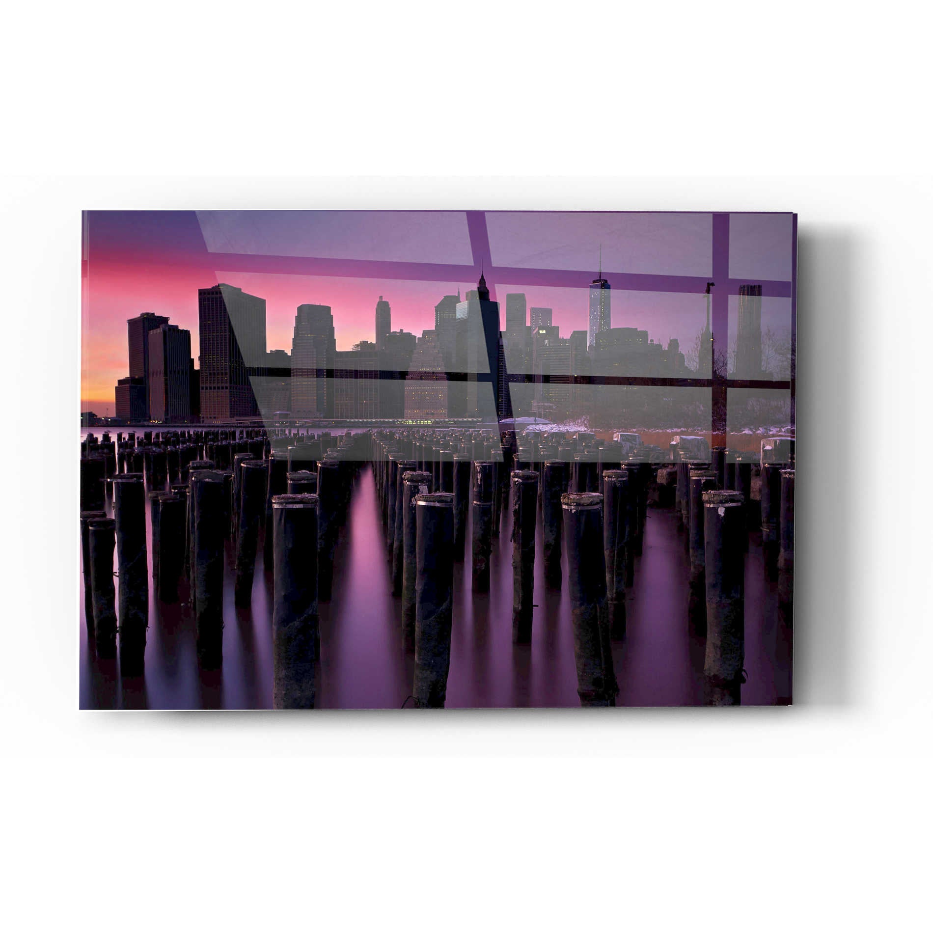 Epic Art 'Manhattan Glow' by Katherine Gendreau, Acrylic Glass Wall Art,16x24