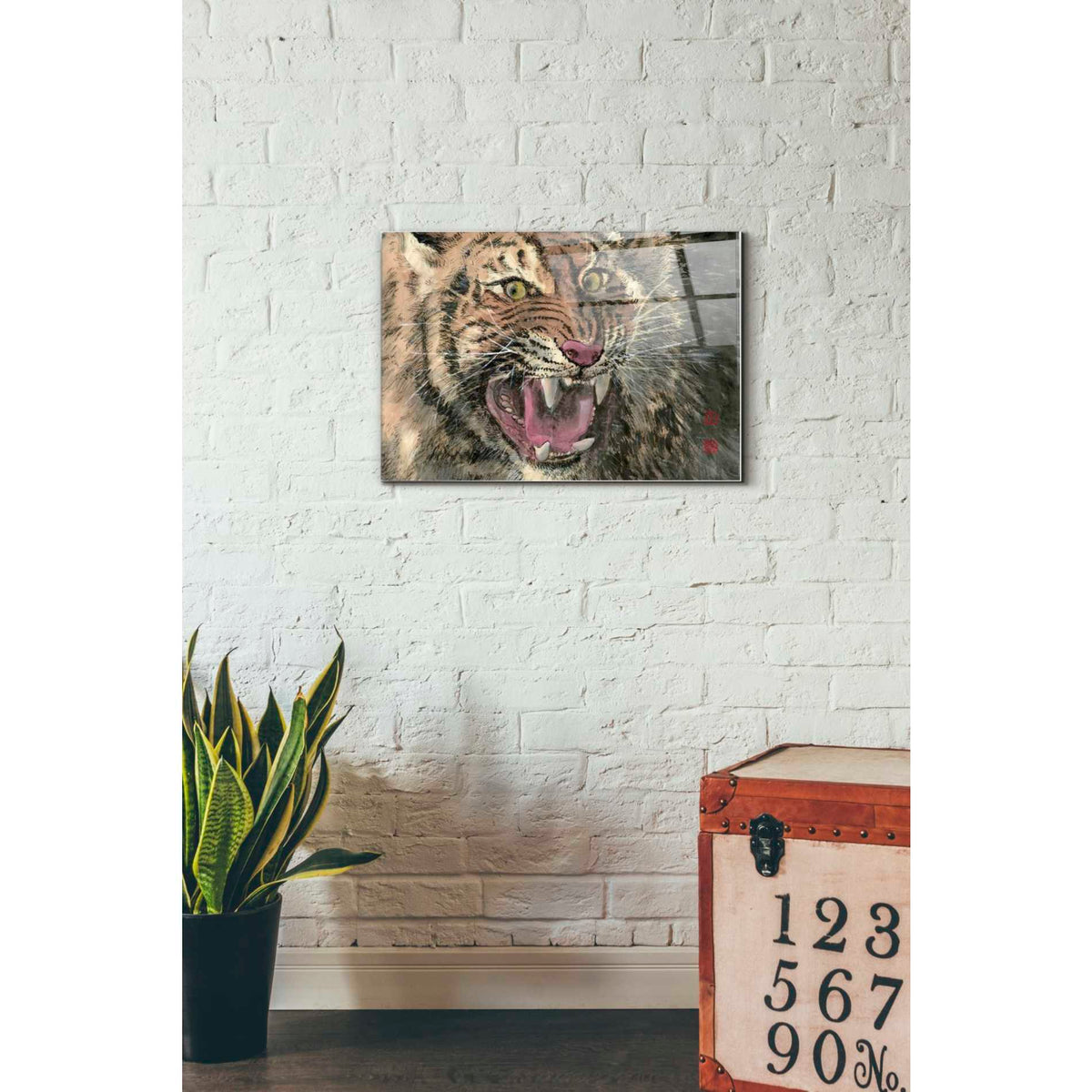 Epic Art 'Rage' by River Han, Acrylic Glass Wall Art,16x24