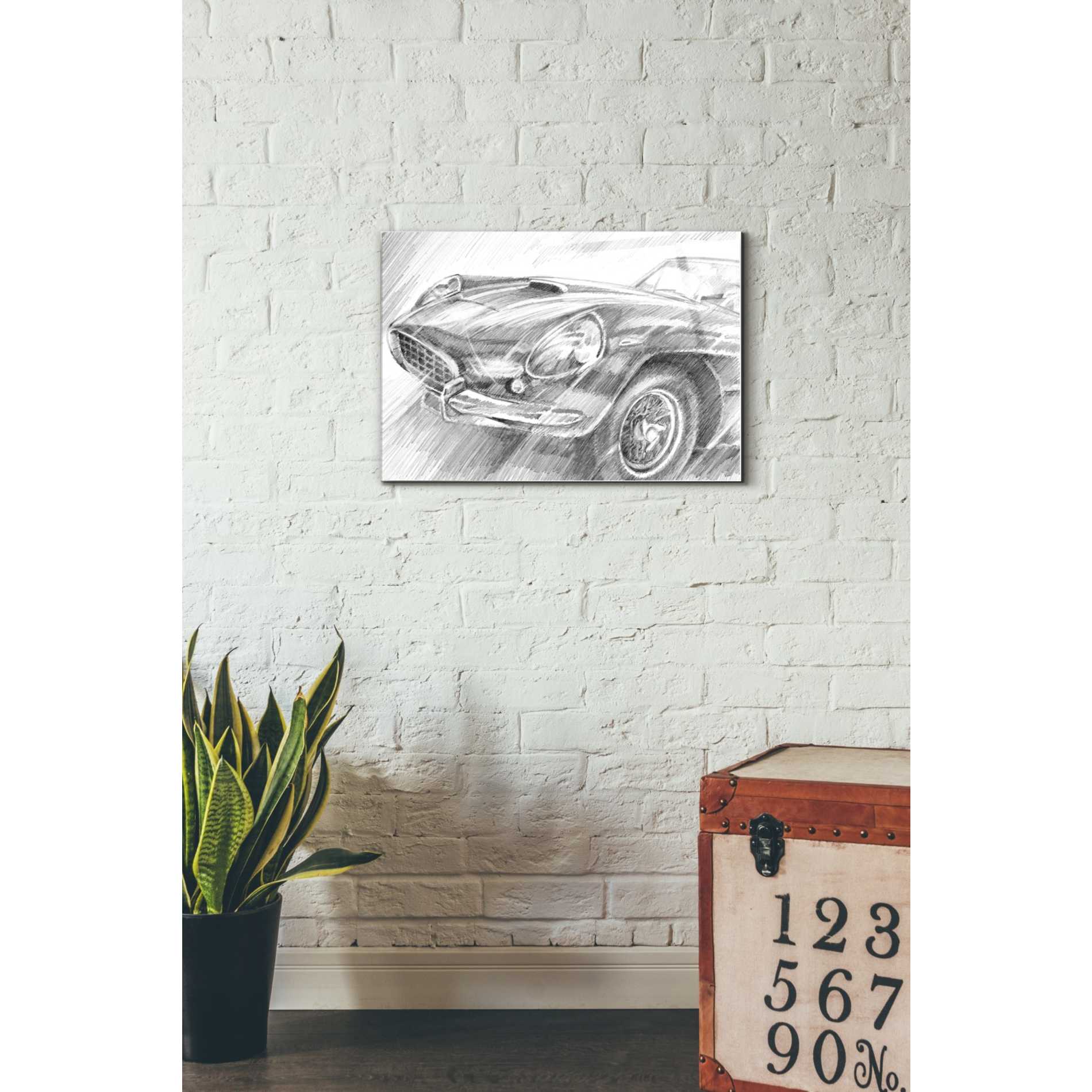 Epic Art 'Sports Car Study II' by Ethan Harper Acrylic Glass Wall Art,16x24