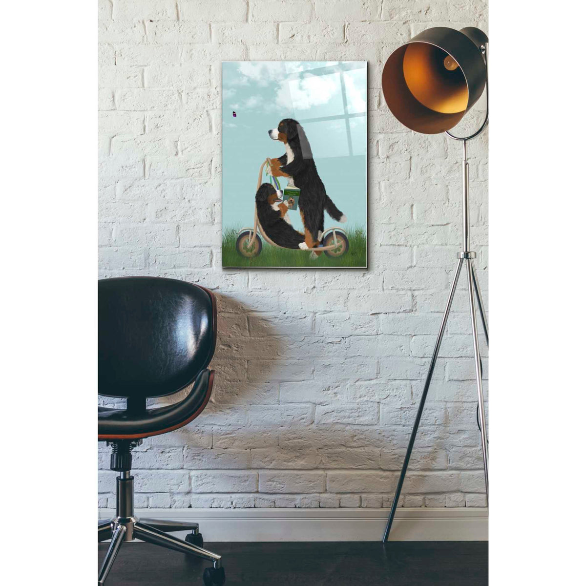 Epic Art 'Bernese Scooter' by Fab Funky Acrylic Glass Wall Art,16x24