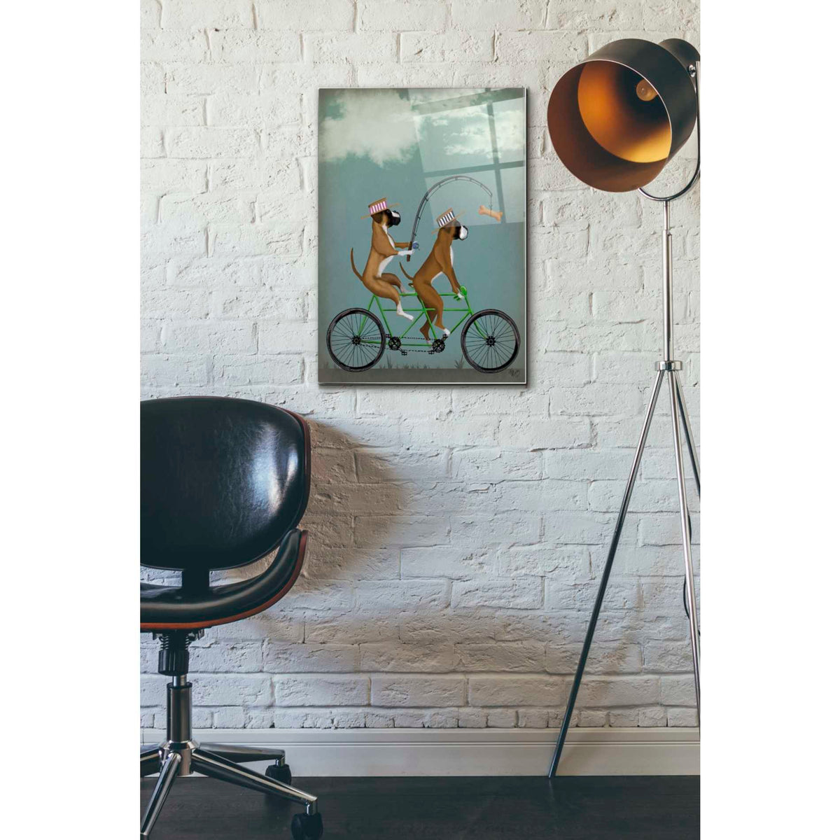 Epic Art 'Boxer Tandem' by Fab Funky Acrylic Glass Wall Art,16x24