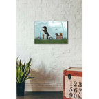 Epic Art 'Dachshund Scooter' by Fab Funky Acrylic Glass Wall Art,16x24