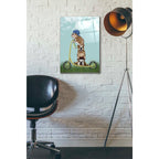 Epic Art 'English Bulldog Scooter' by Fab Funky Acrylic Glass Wall Art,16x24